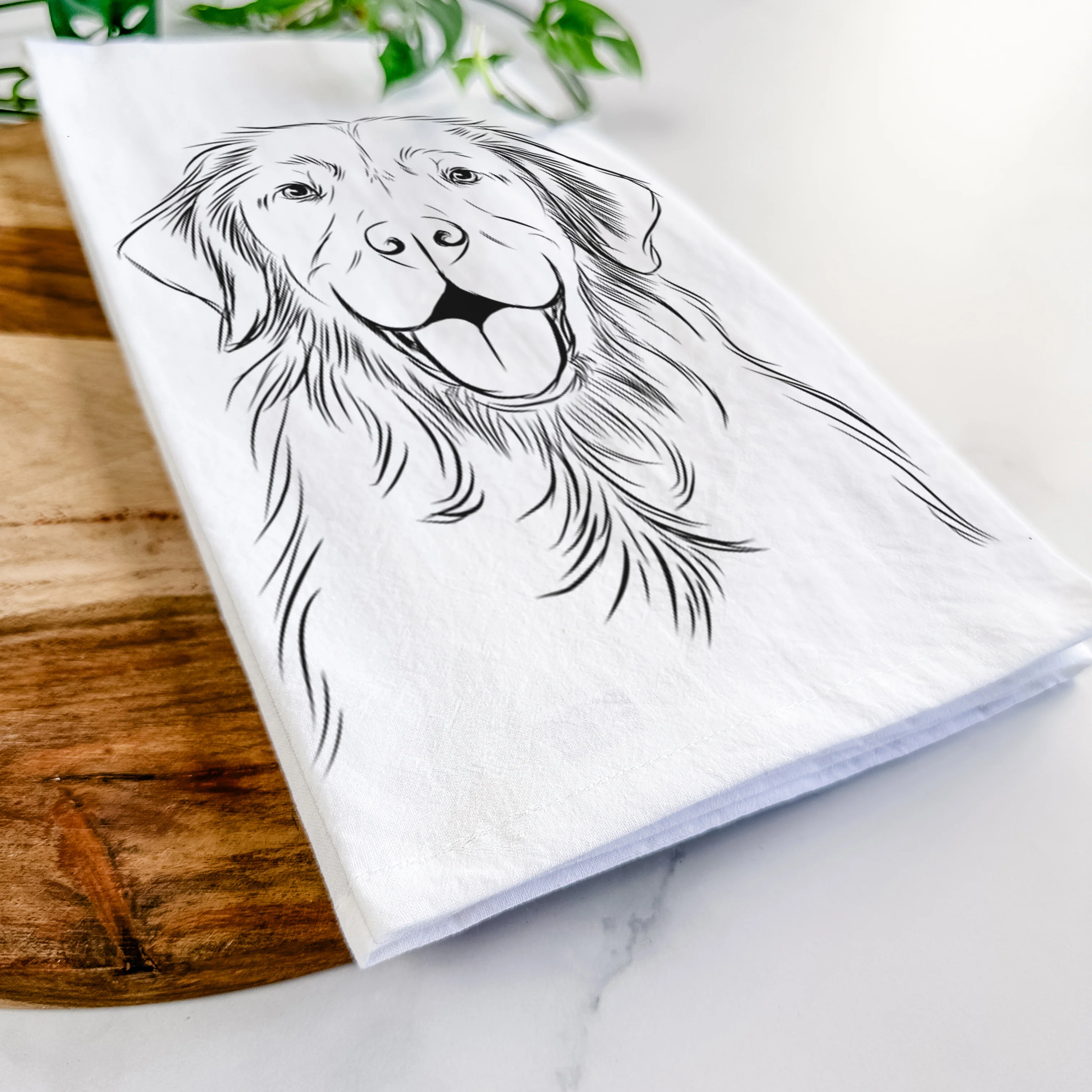 Sunny the Golden Retriever Tea Towel - Image 5