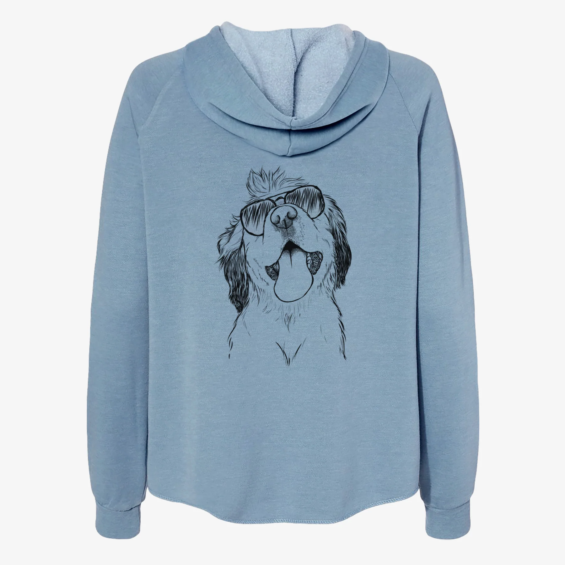 Sven the Double Merle Spaniel Aussie Mix - Women's Cali Wave Zip-Up Sweatshirt - Image 9