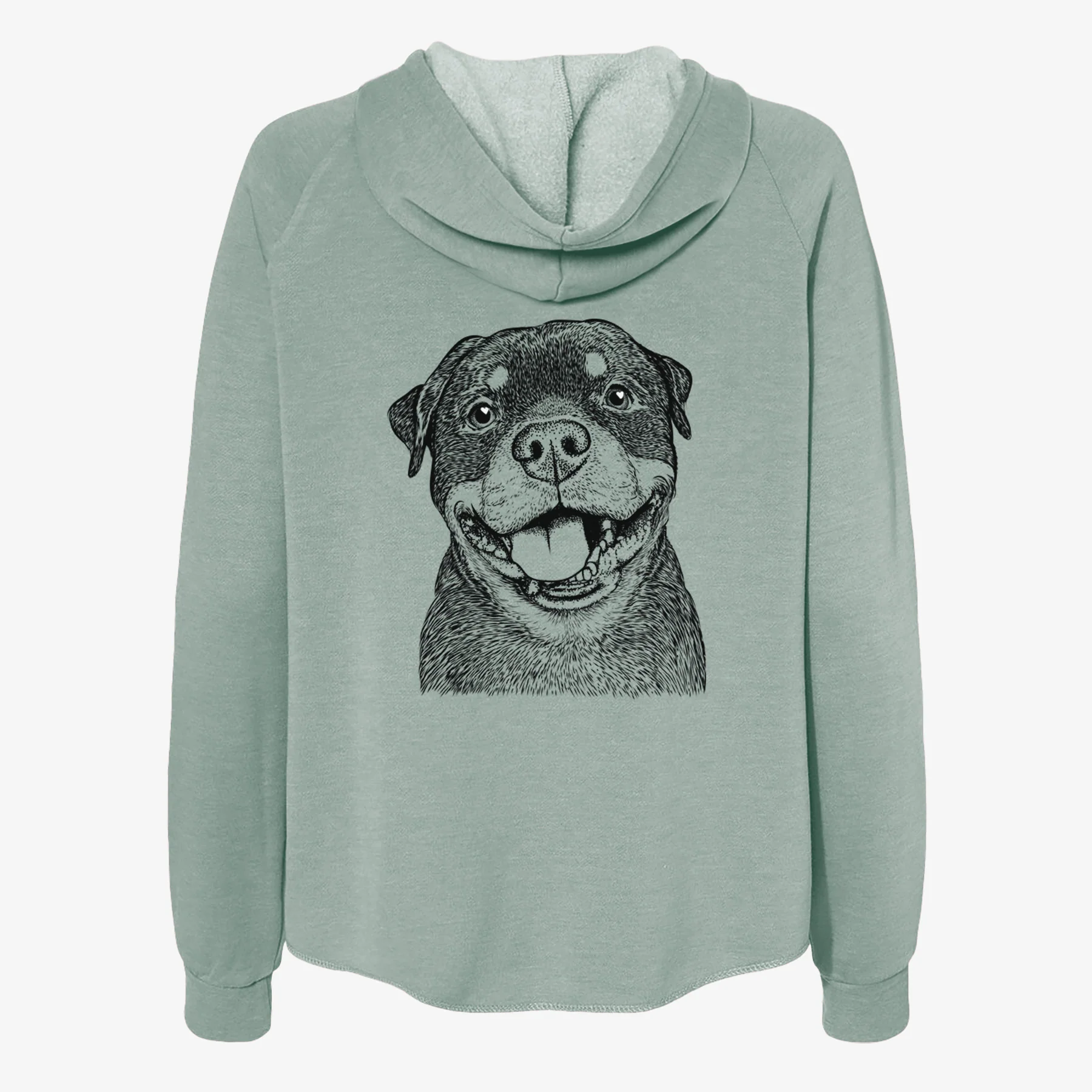 Talos the Rottweiler - Women's Cali Wave Zip-Up Sweatshirt - Image 4