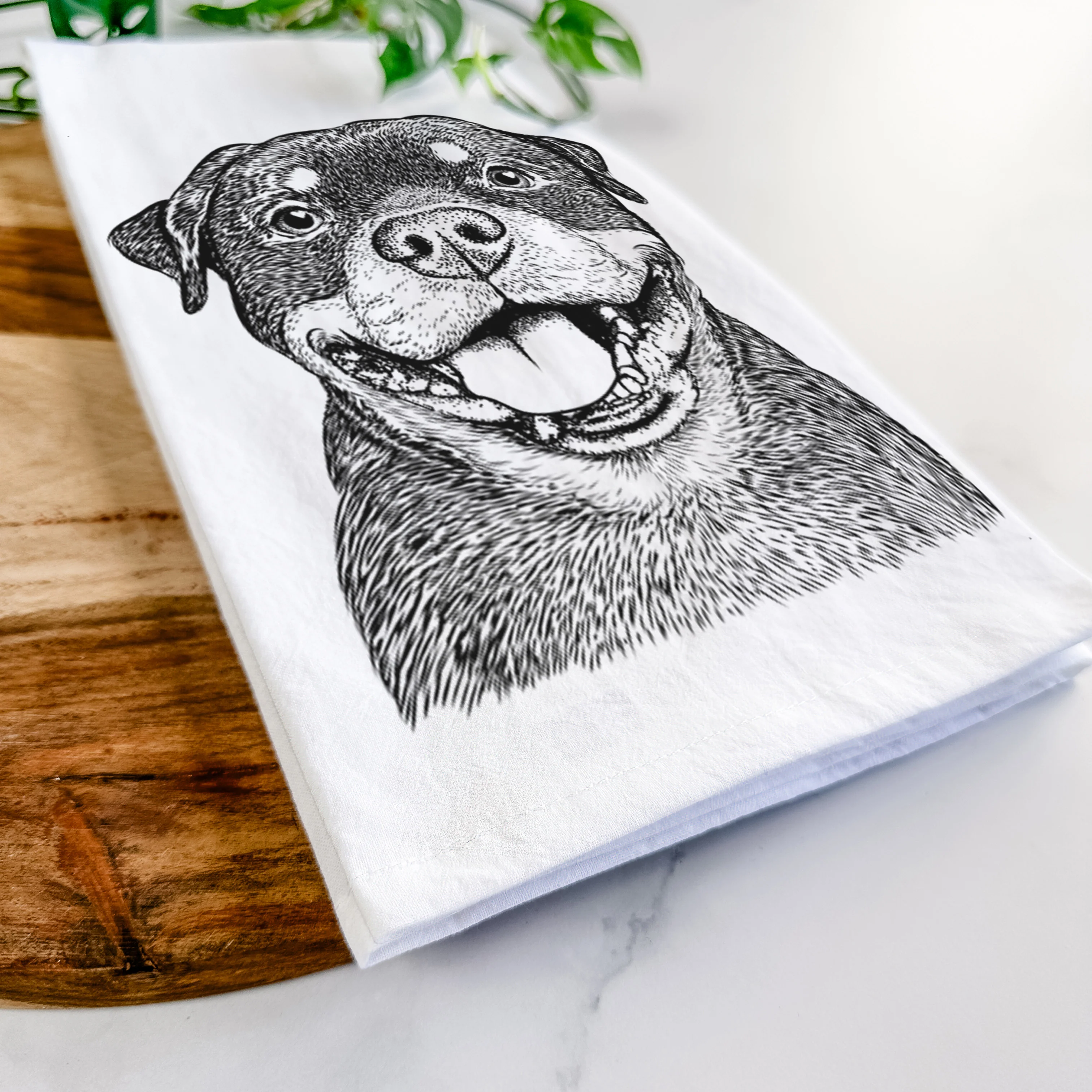 Talos the Rottweiler Tea Towel - Image 5