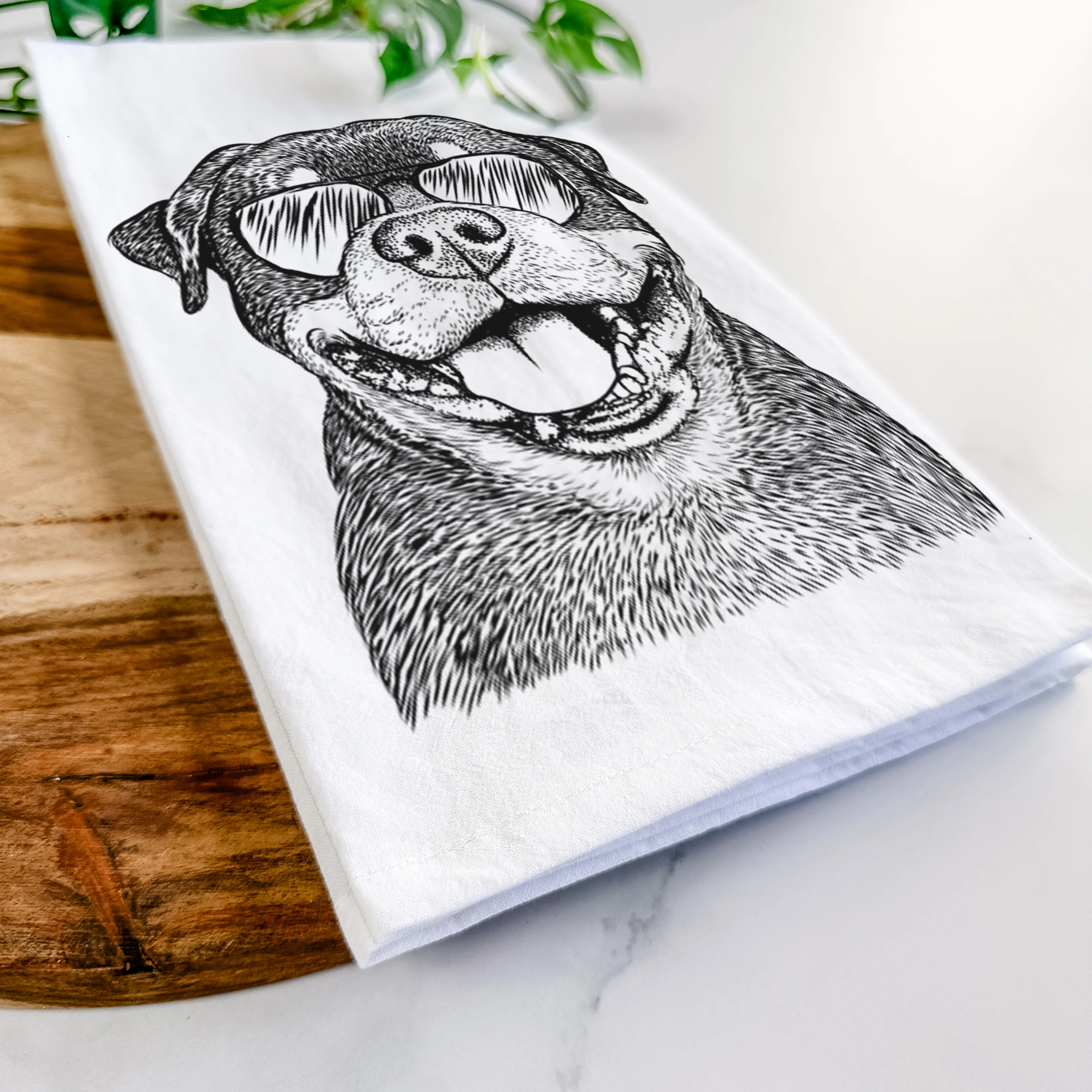 Talos the Rottweiler Tea Towel - Image 6