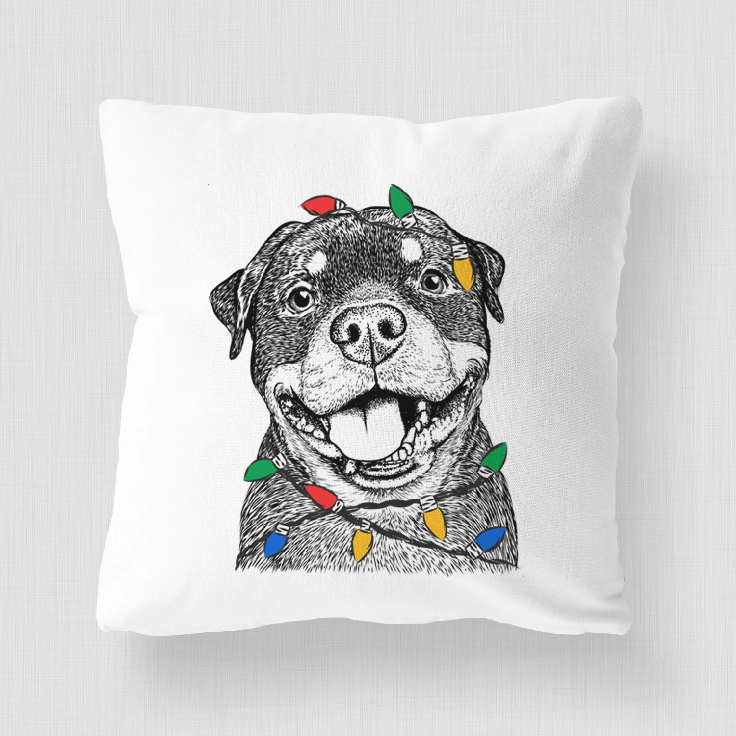Talos the Rottweiler - Throw Pillow Cover - Image 4