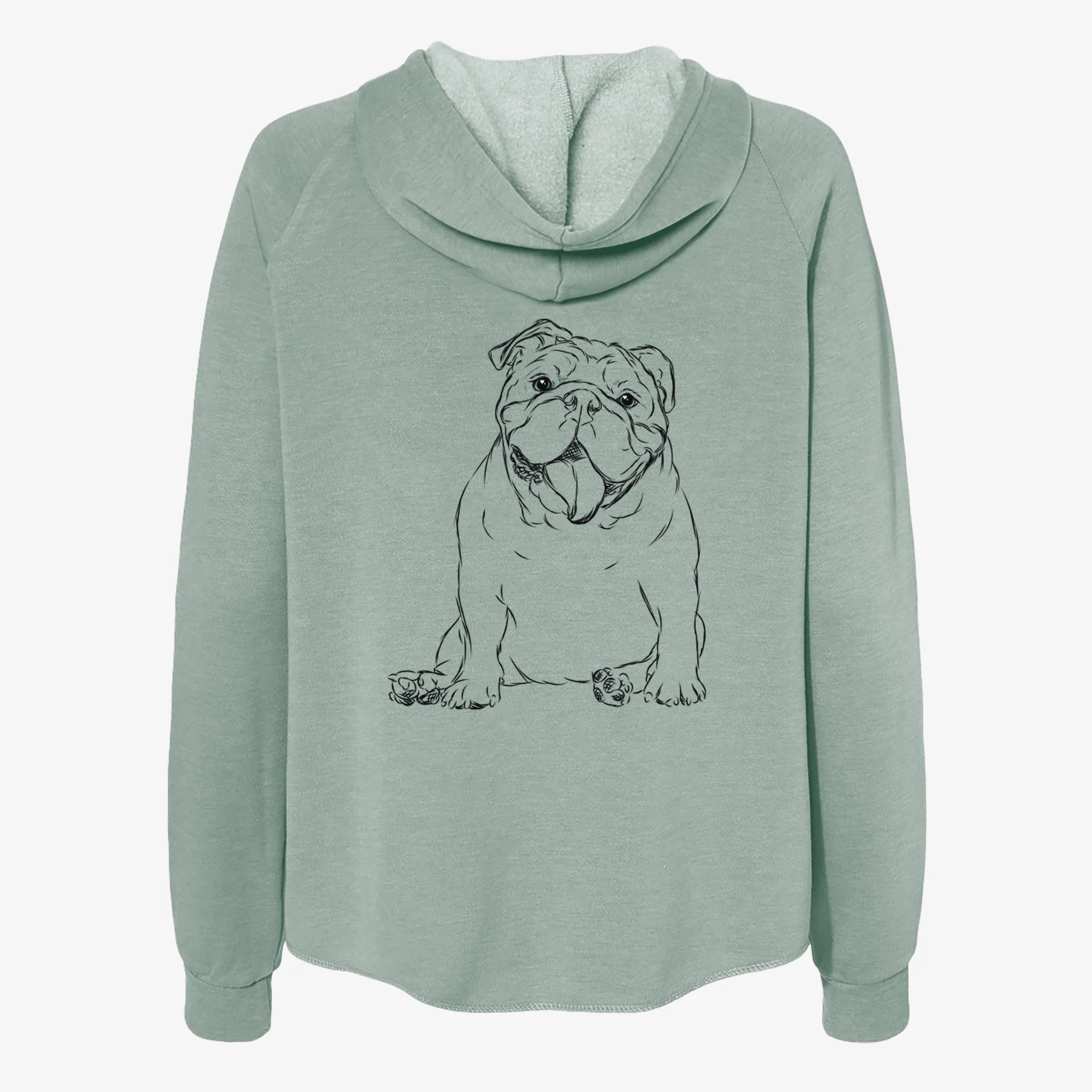 Tank the English Bulldog - Women's Cali Wave Zip-Up Sweatshirt - Image 4