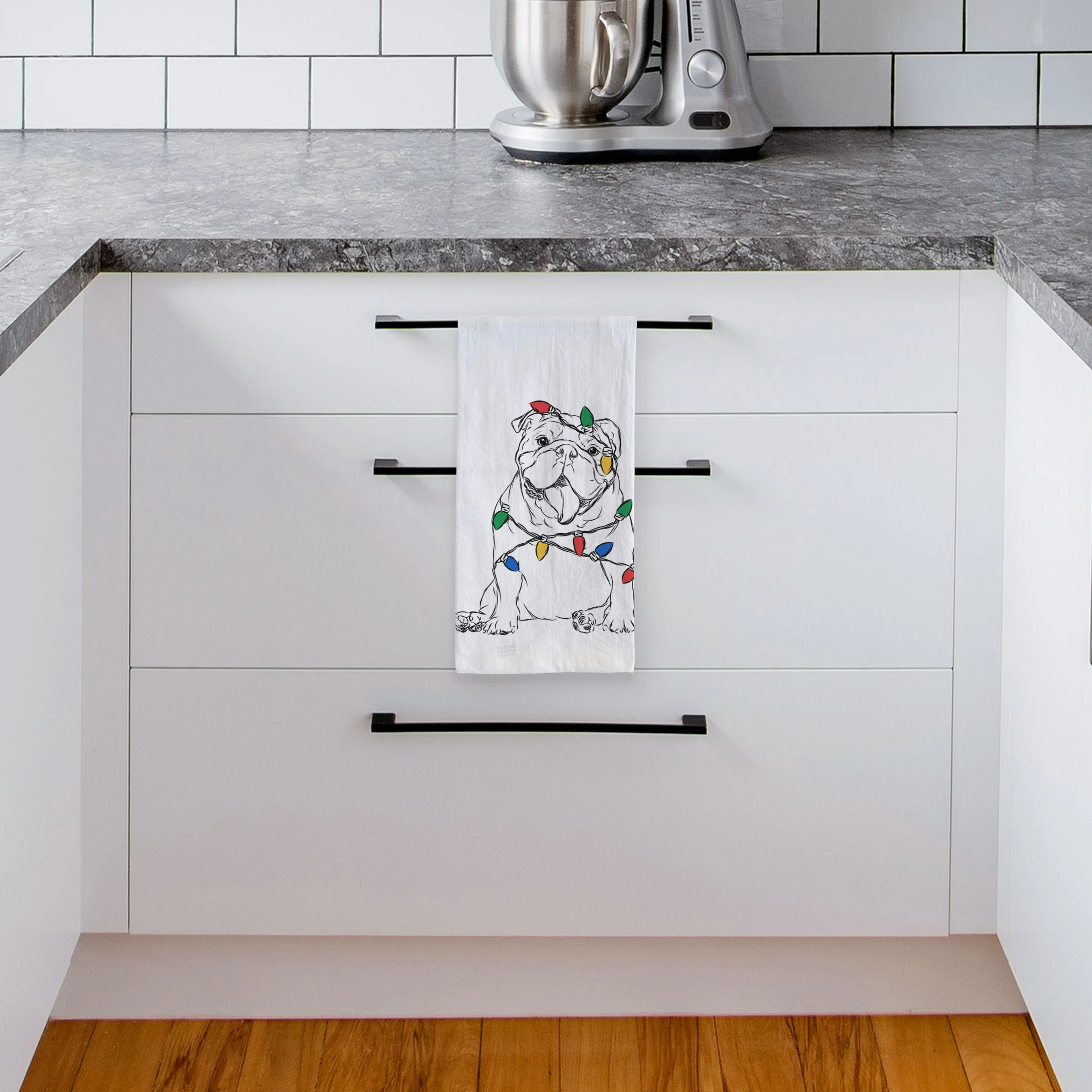 Tank the English Bulldog Tea Towel - Image 4