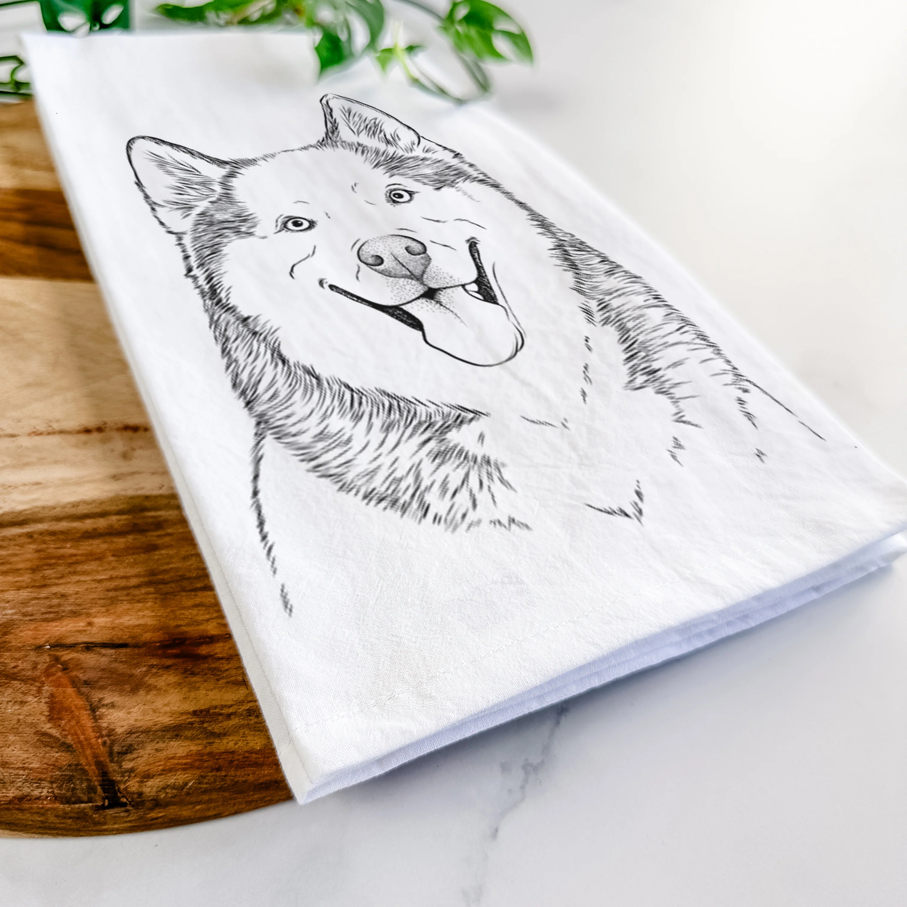 Teak the Siberian Husky Tea Towel - Image 5