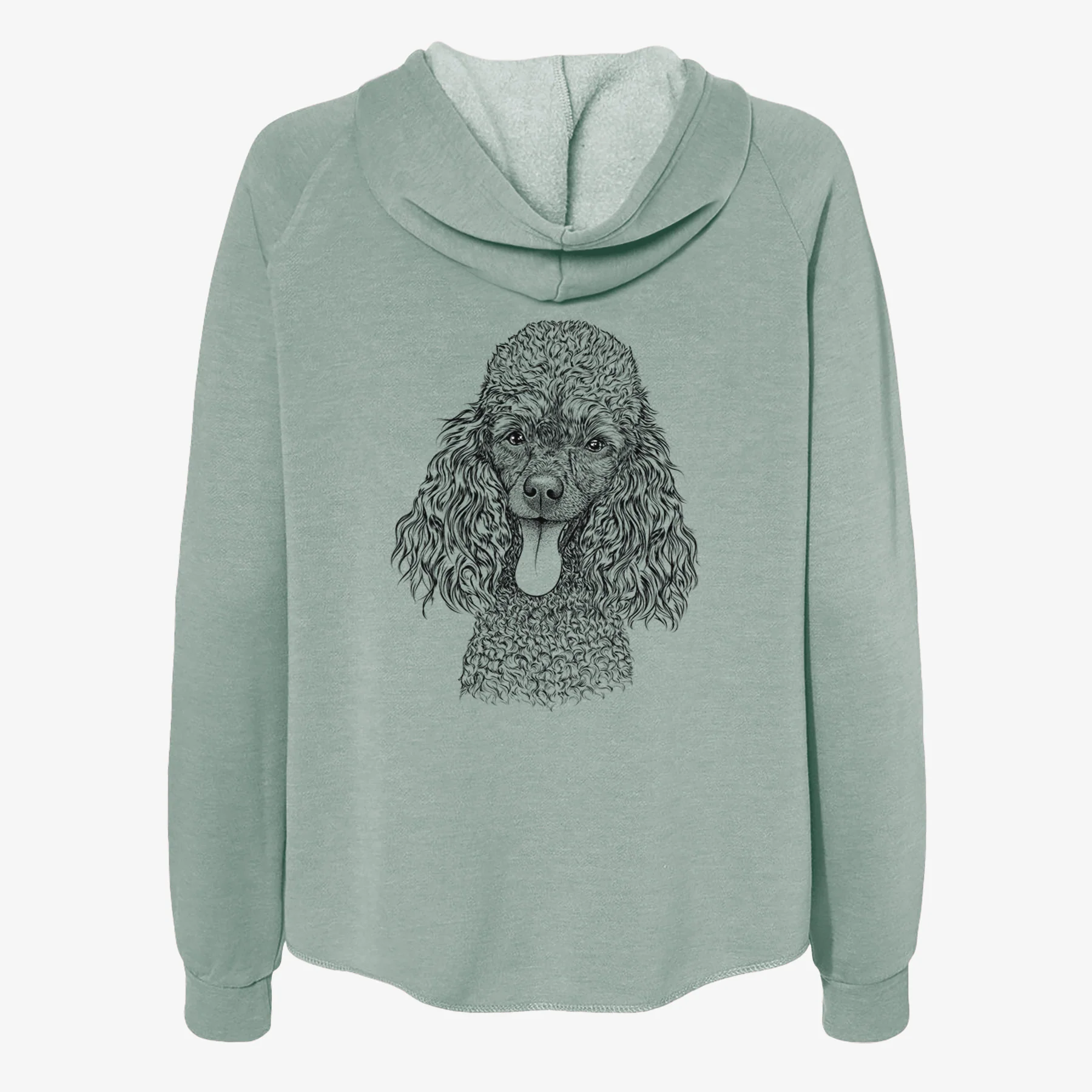 Teddy the Mini Poodle - Women's Cali Wave Zip-Up Sweatshirt - Image 4