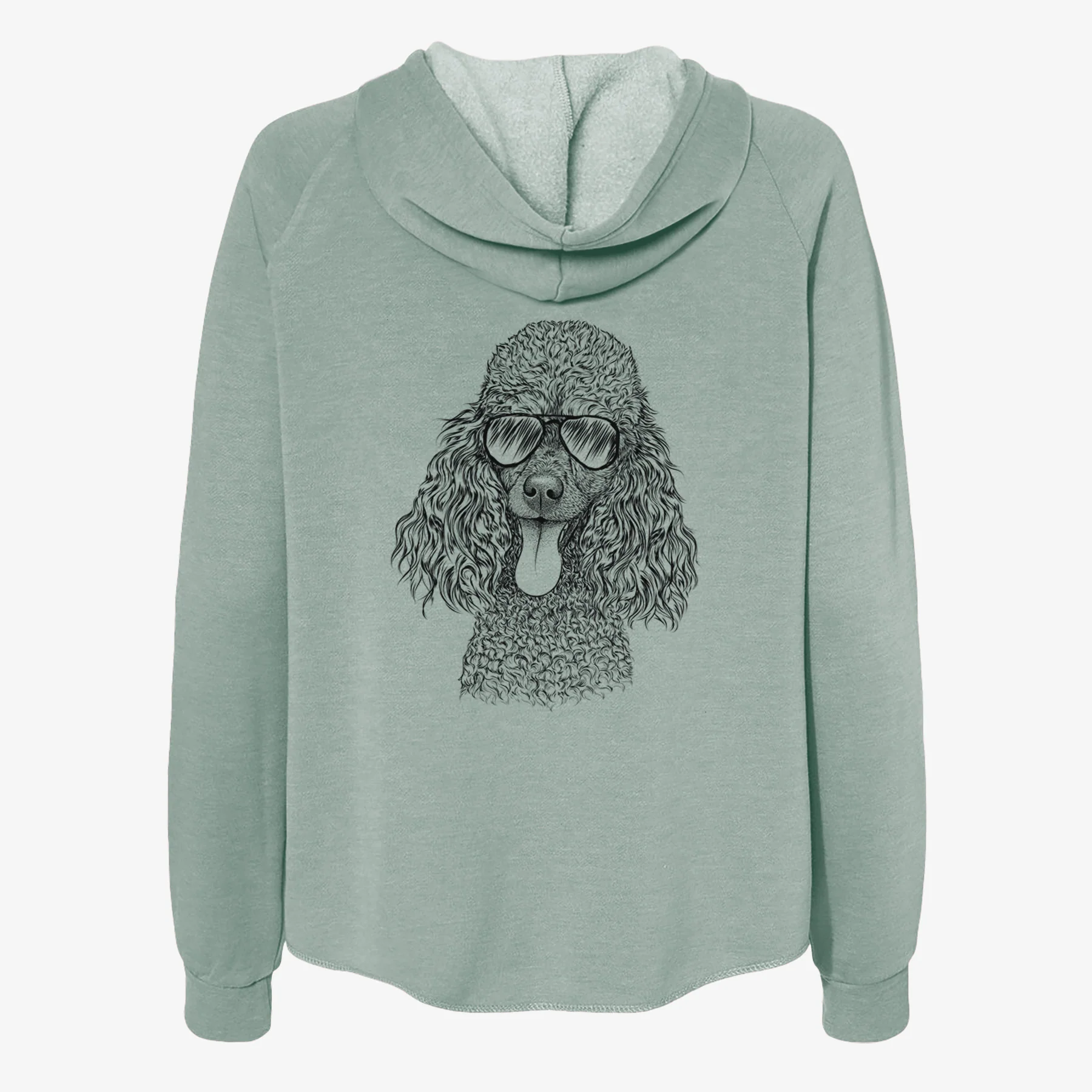 Teddy the Mini Poodle - Women's Cali Wave Zip-Up Sweatshirt - Image 7