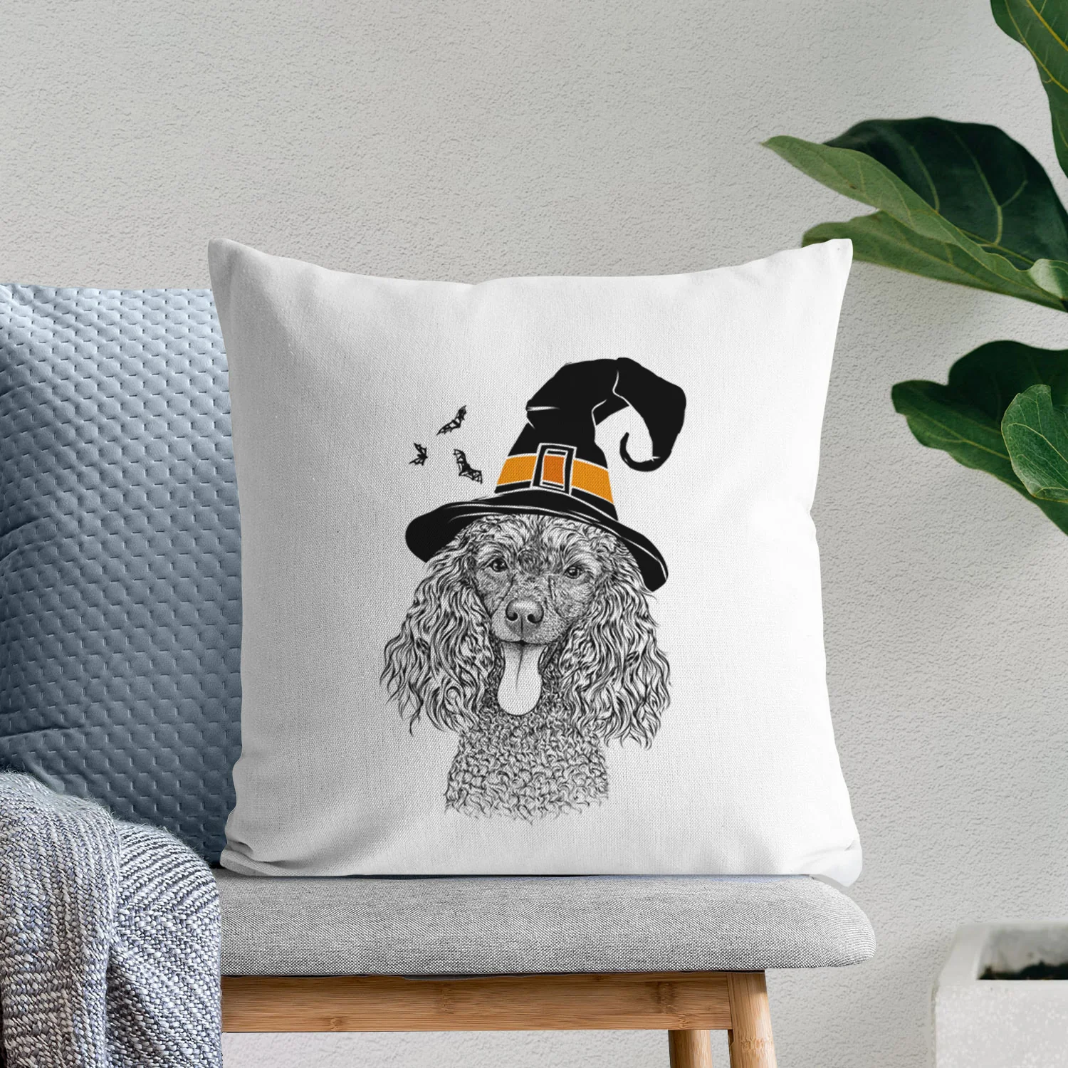 Teddy the Mini Poodle - Throw Pillow Cover - Image 8