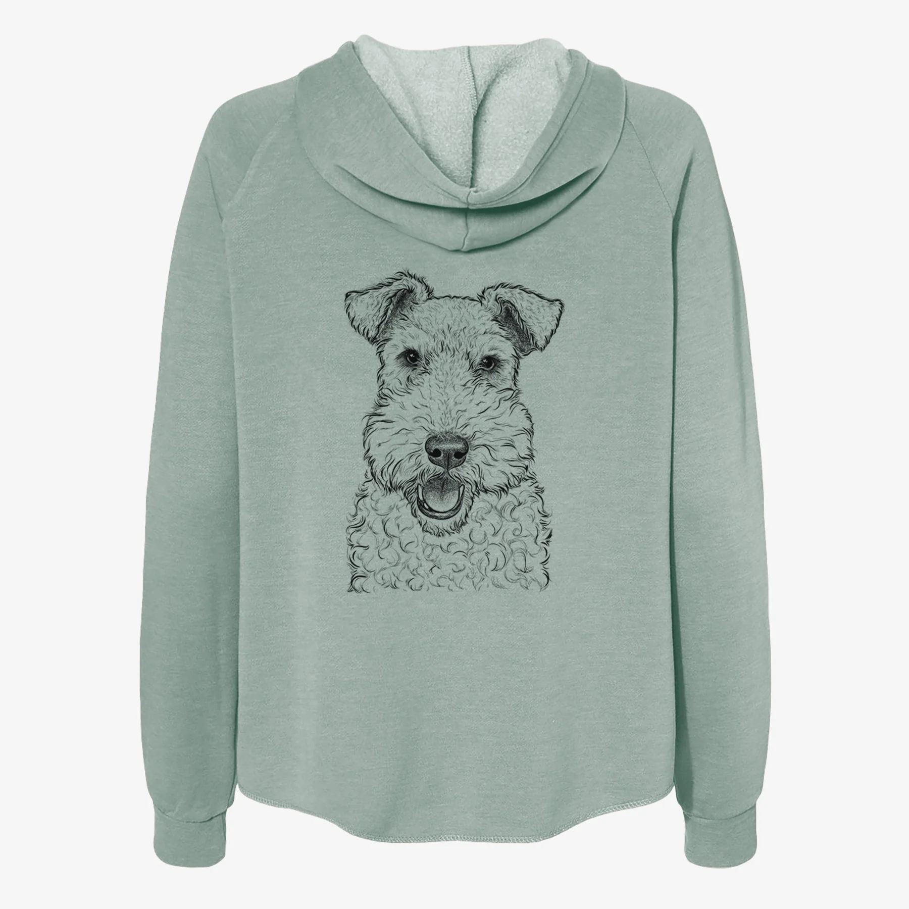 Ted the Wire Fox Terrier - Women's Cali Wave Zip-Up Sweatshirt - Image 4