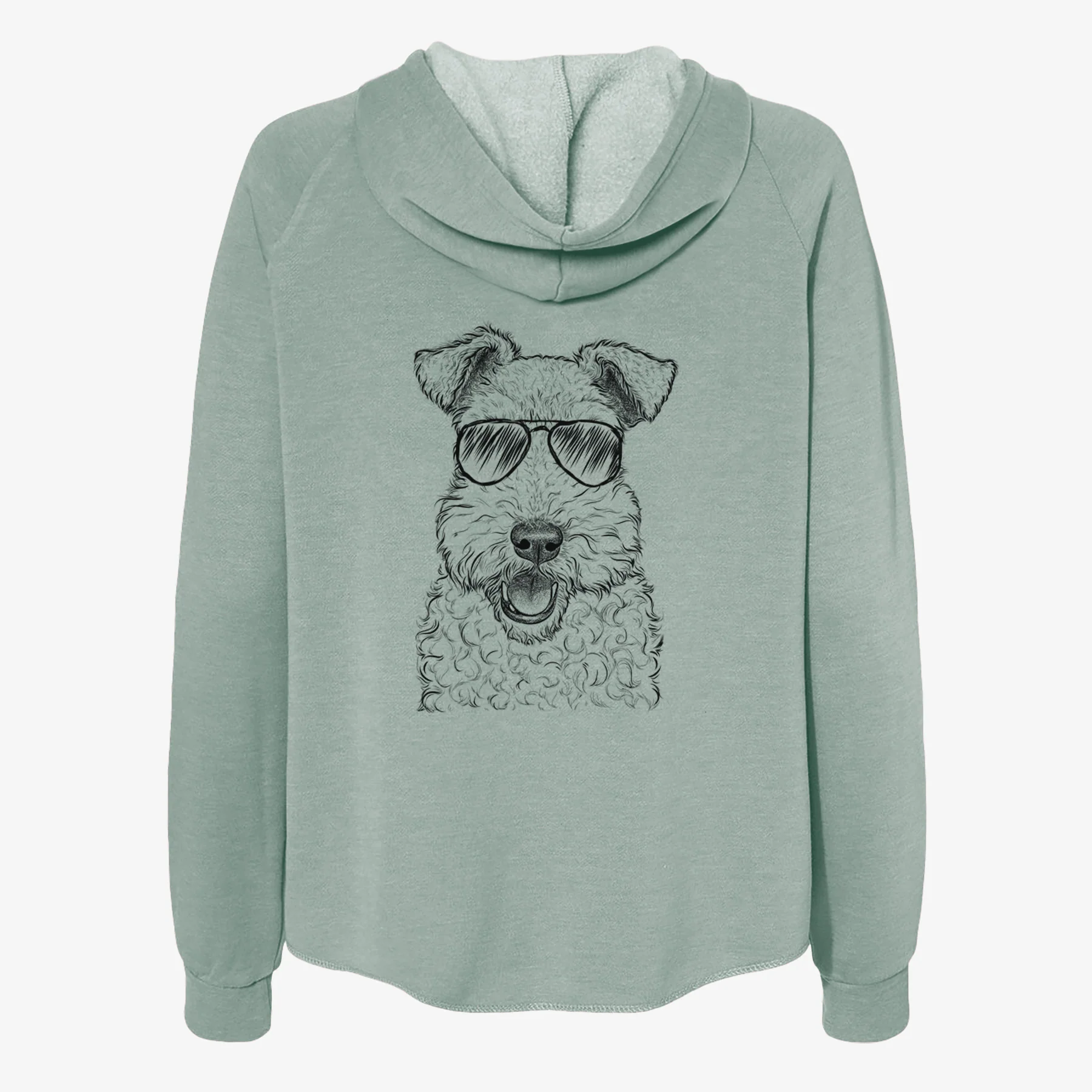Ted the Wire Fox Terrier - Women's Cali Wave Zip-Up Sweatshirt - Image 7