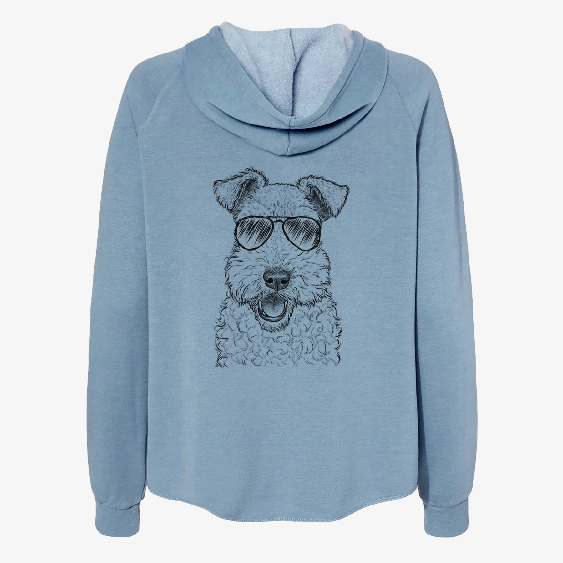Ted the Wire Fox Terrier - Women's Cali Wave Zip-Up Sweatshirt - Image 9
