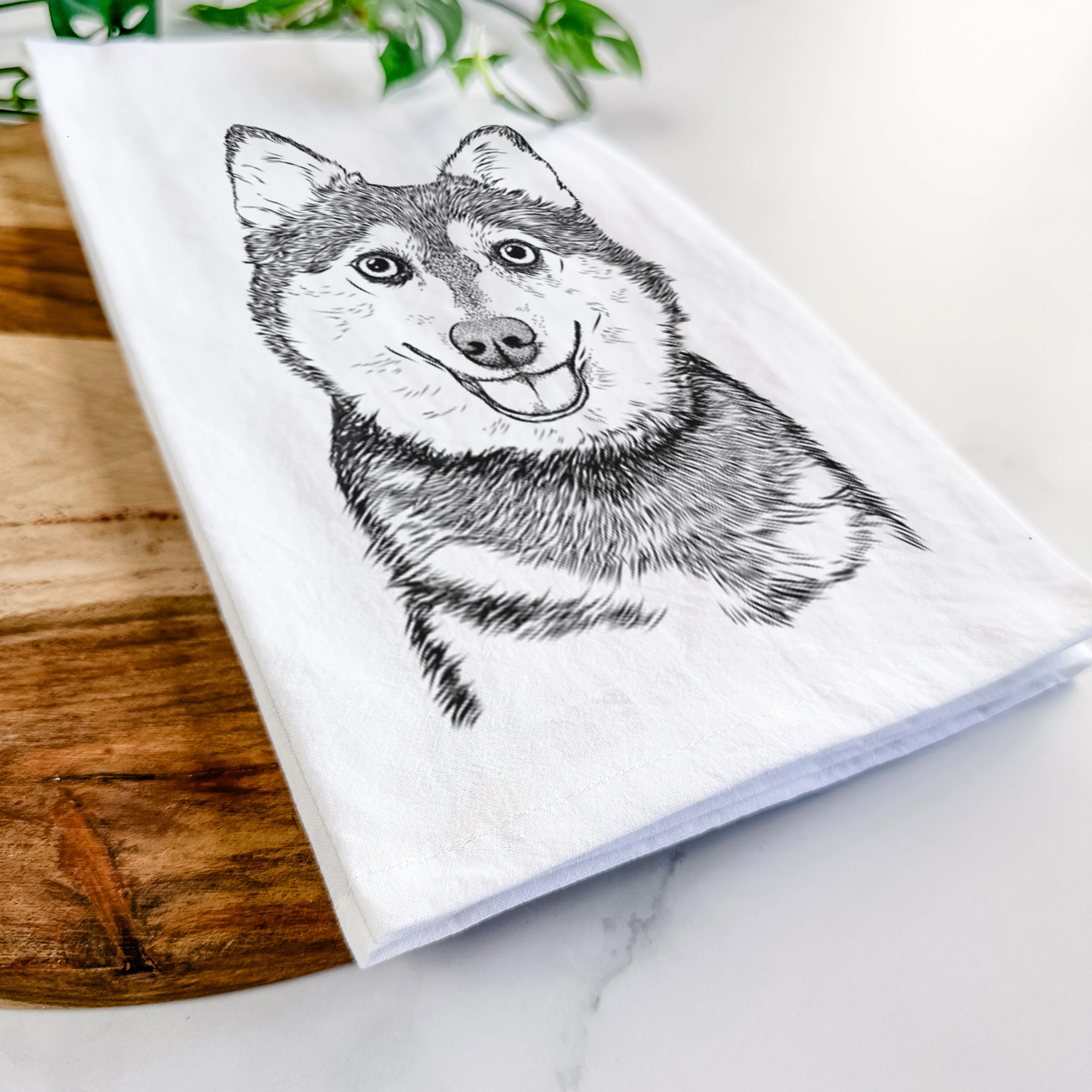Tellie the Alaskan Klee Kai Tea Towel - Image 5