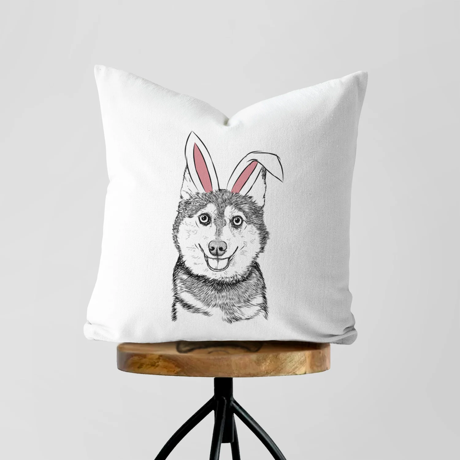 Tellie the Alaskan Klee Kai - Throw Pillow Cover - Image 5