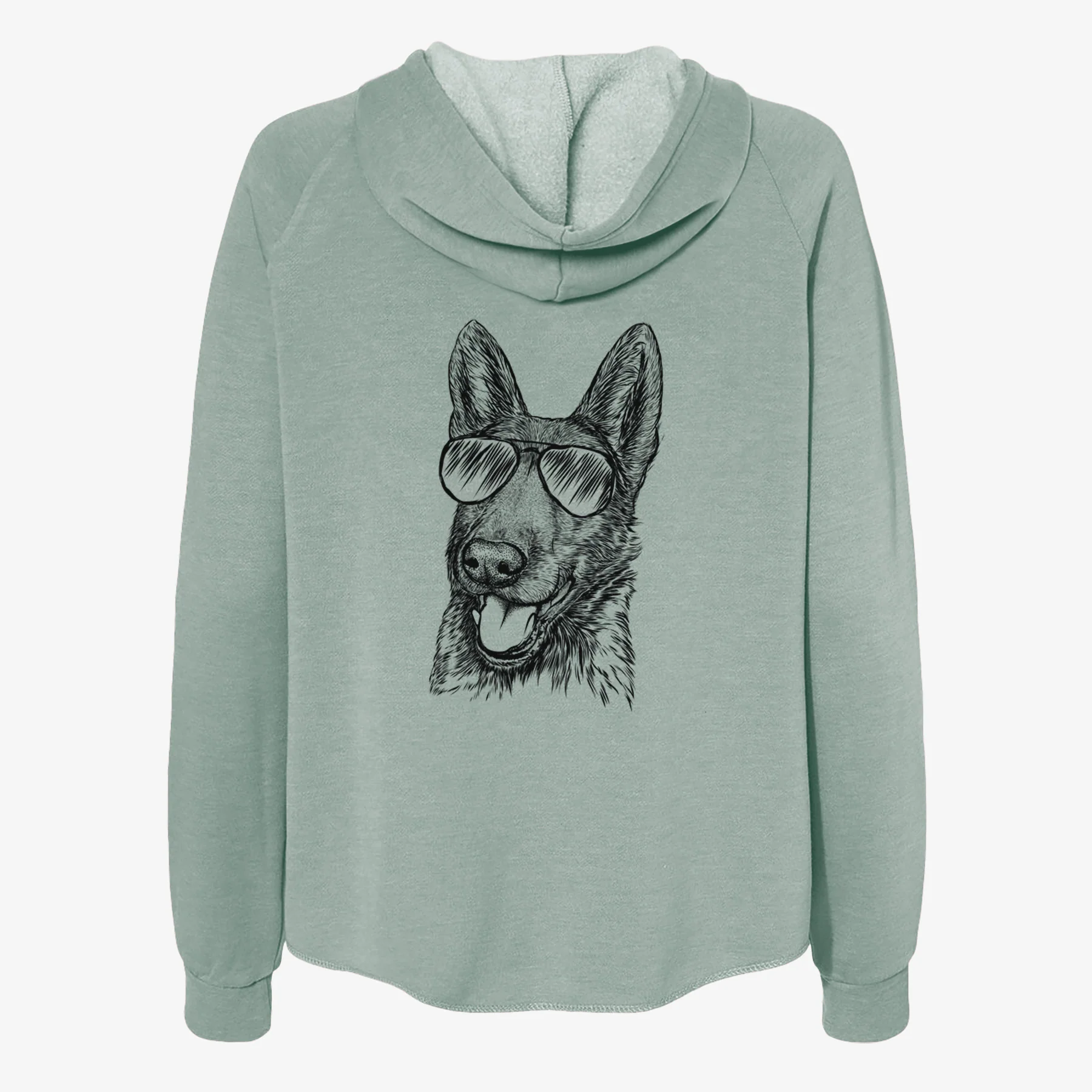 Tena the German Shepherd - Women's Cali Wave Zip-Up Sweatshirt - Image 7