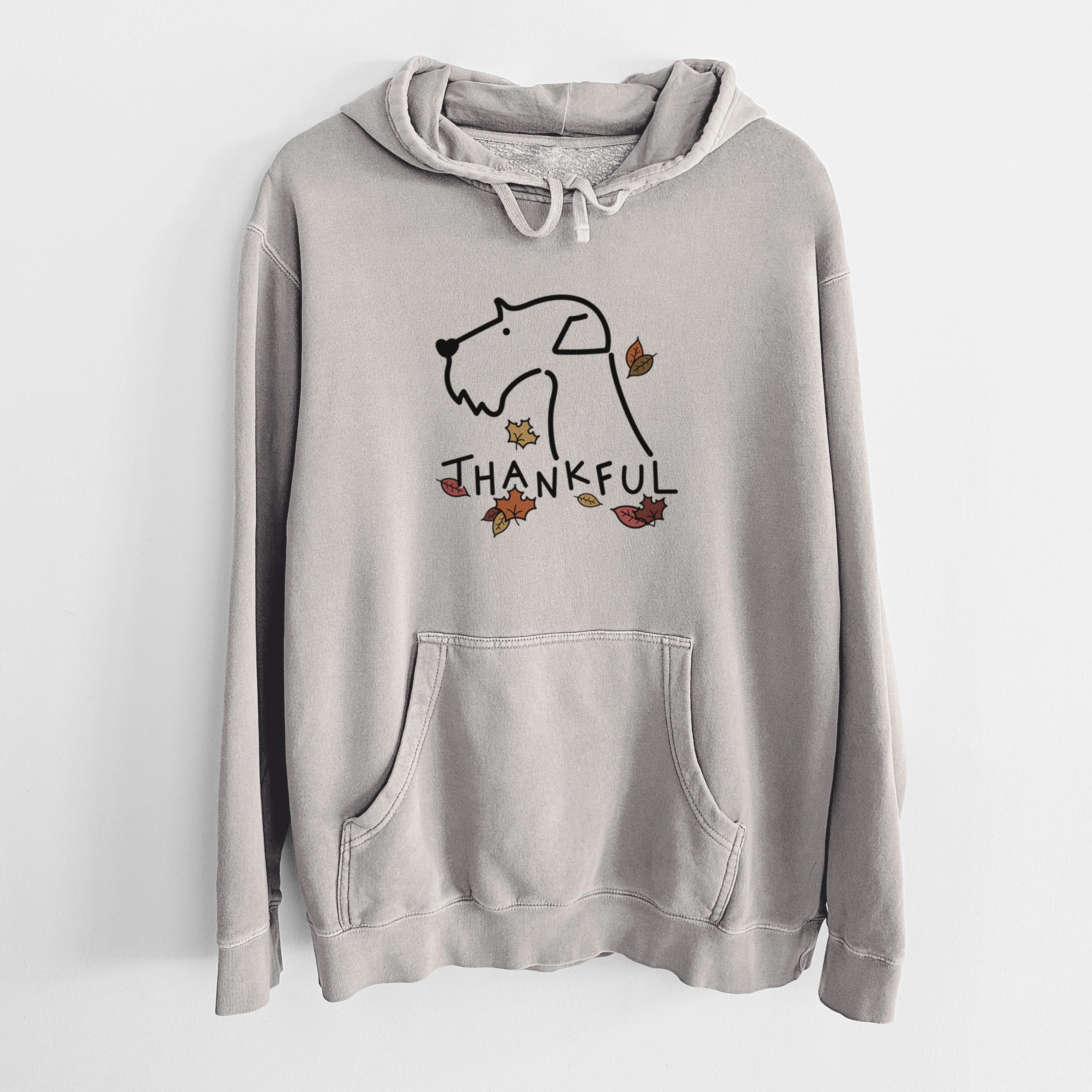 Thankful Airedale Terrier - Unisex Pigment Dyed Hoodie - Image 5