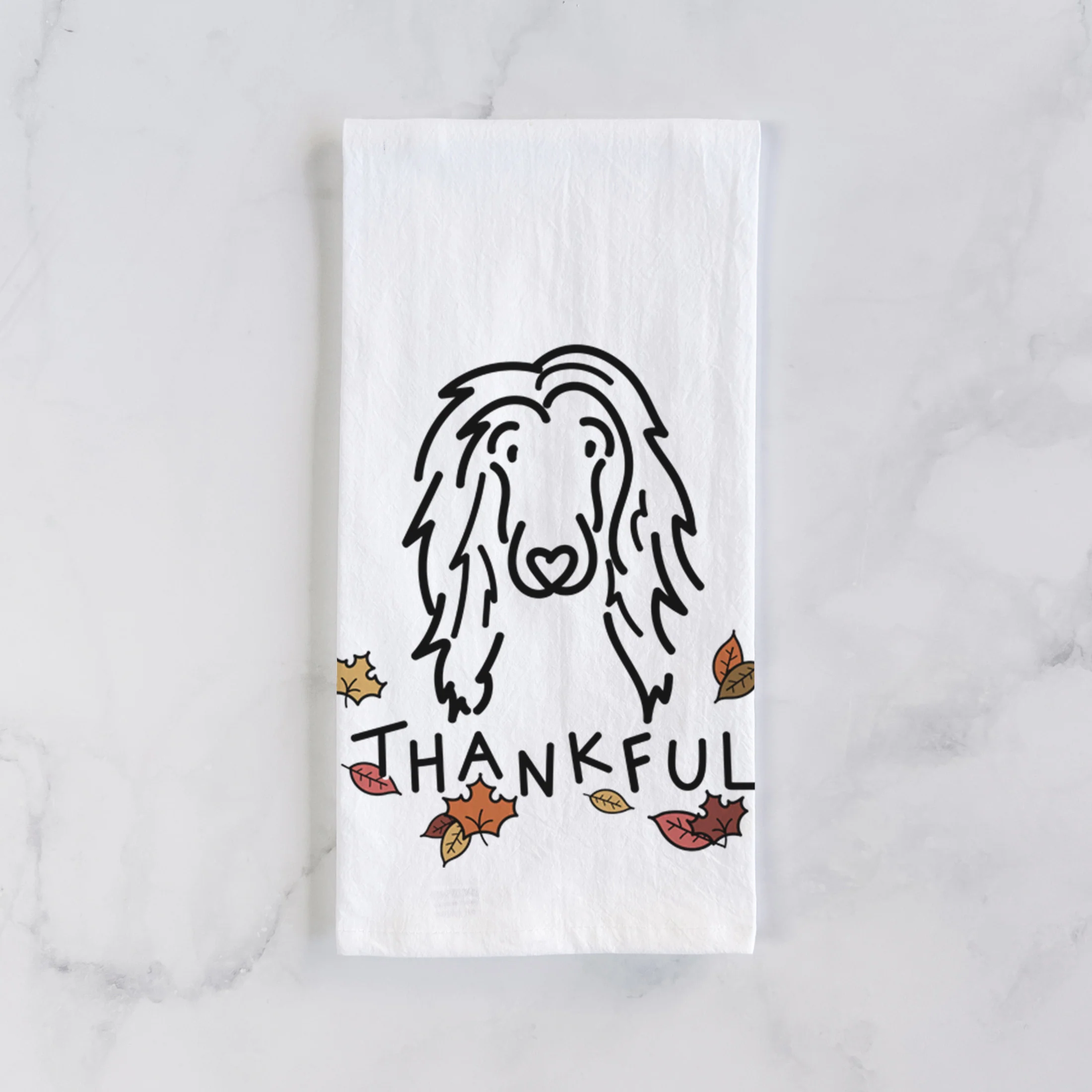 Thankful Afghan Hound - Asher - Tea Towel - Image 2