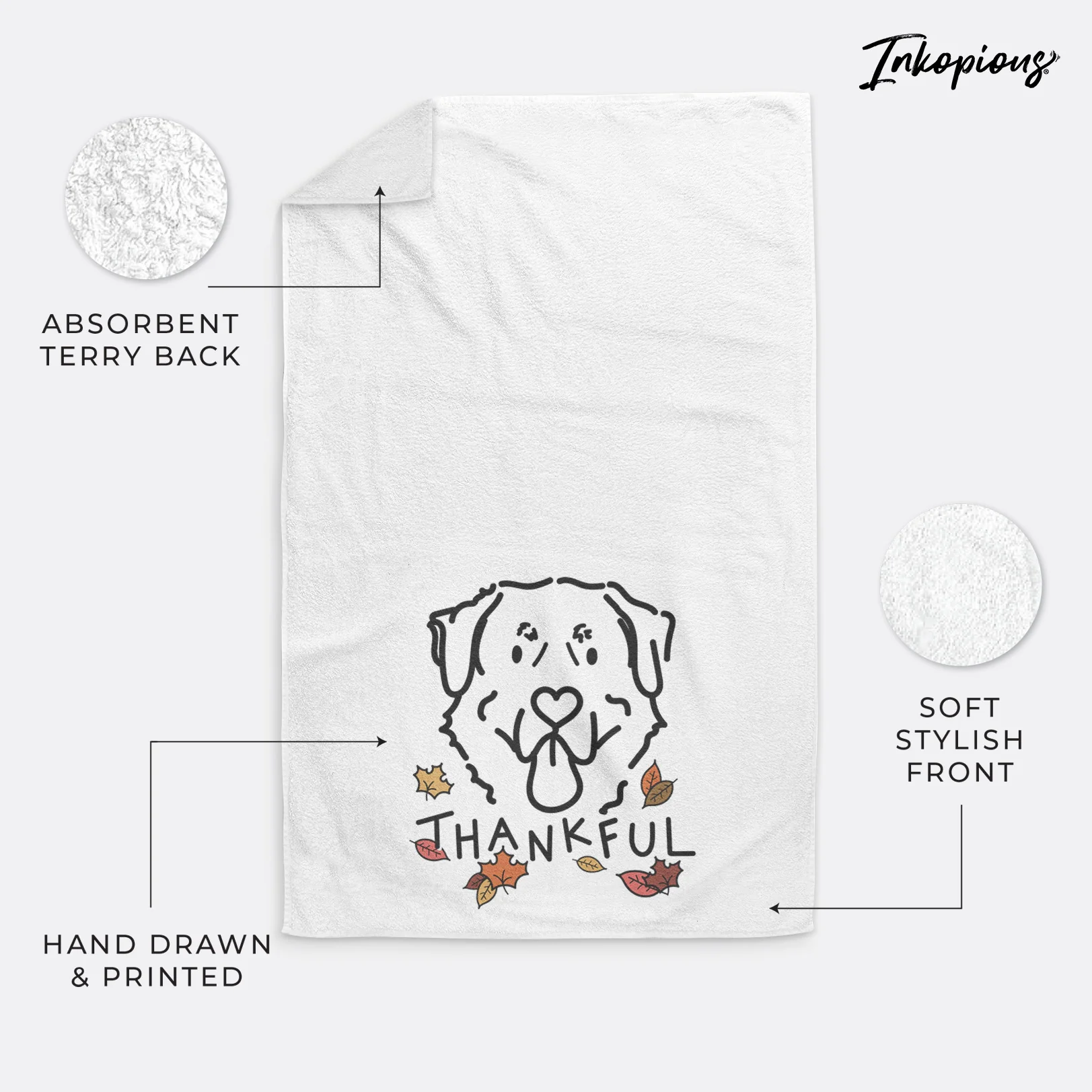 Thankful Anatolian Shepherd - Batu - Decorative Hand Towel - Image 5