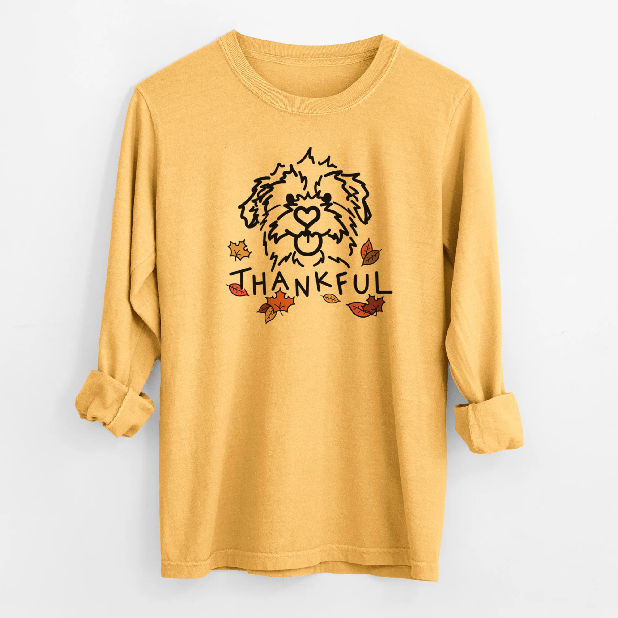 Thankful Mixed Breed - Bea - Men's Heavyweight 100% Cotton Long Sleeve - Image 3