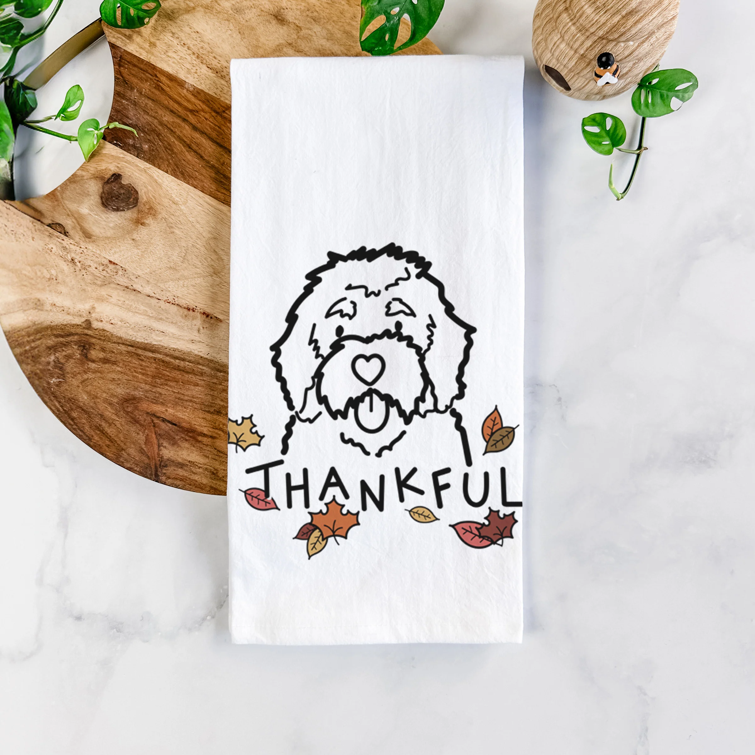 Thankful Bernedoodle - Tea Towel - Image 5