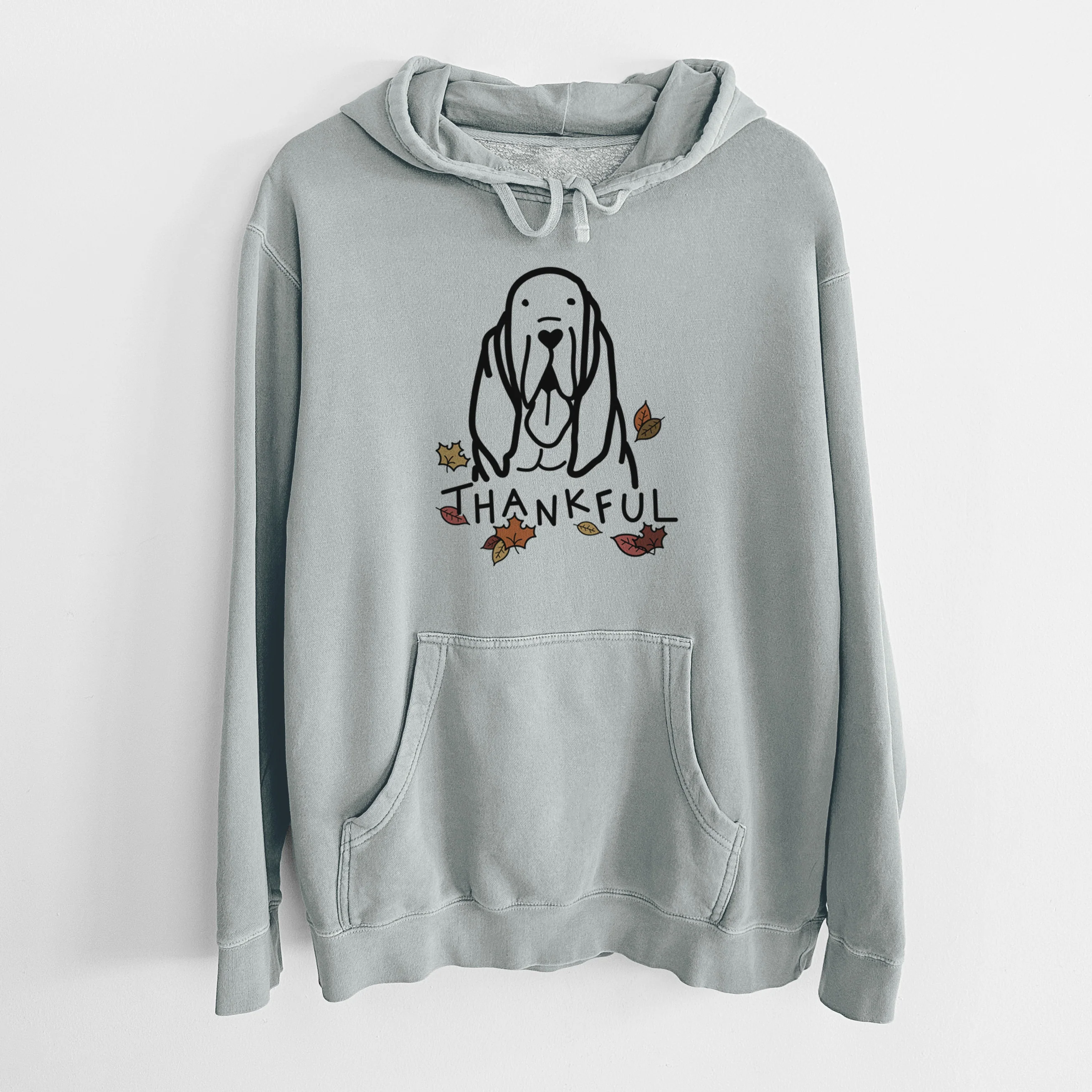 Thankful Bloodhound - Unisex Pigment Dyed Hoodie - Image 8