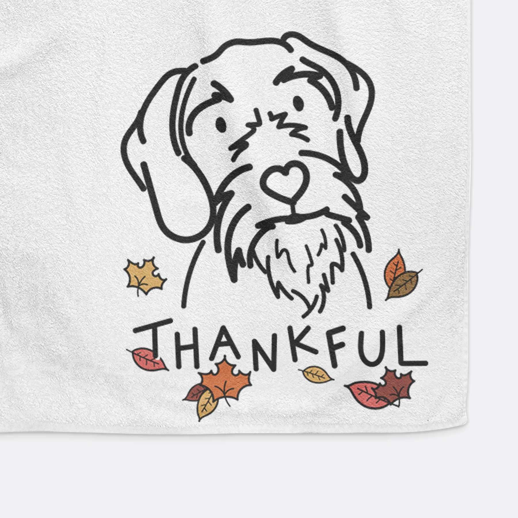 Thankful German Wirehaired Pointer - Buck - Hand Towel - Image 3