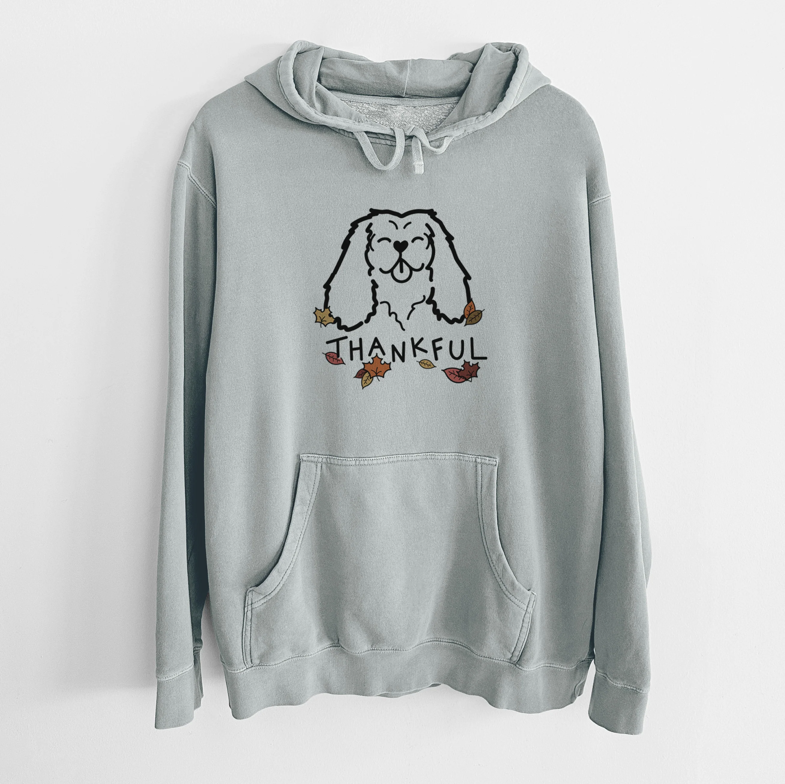 Thankful Cavalier King Charles Spaniel - Unisex Pigment Dyed Hoodie - Image 8