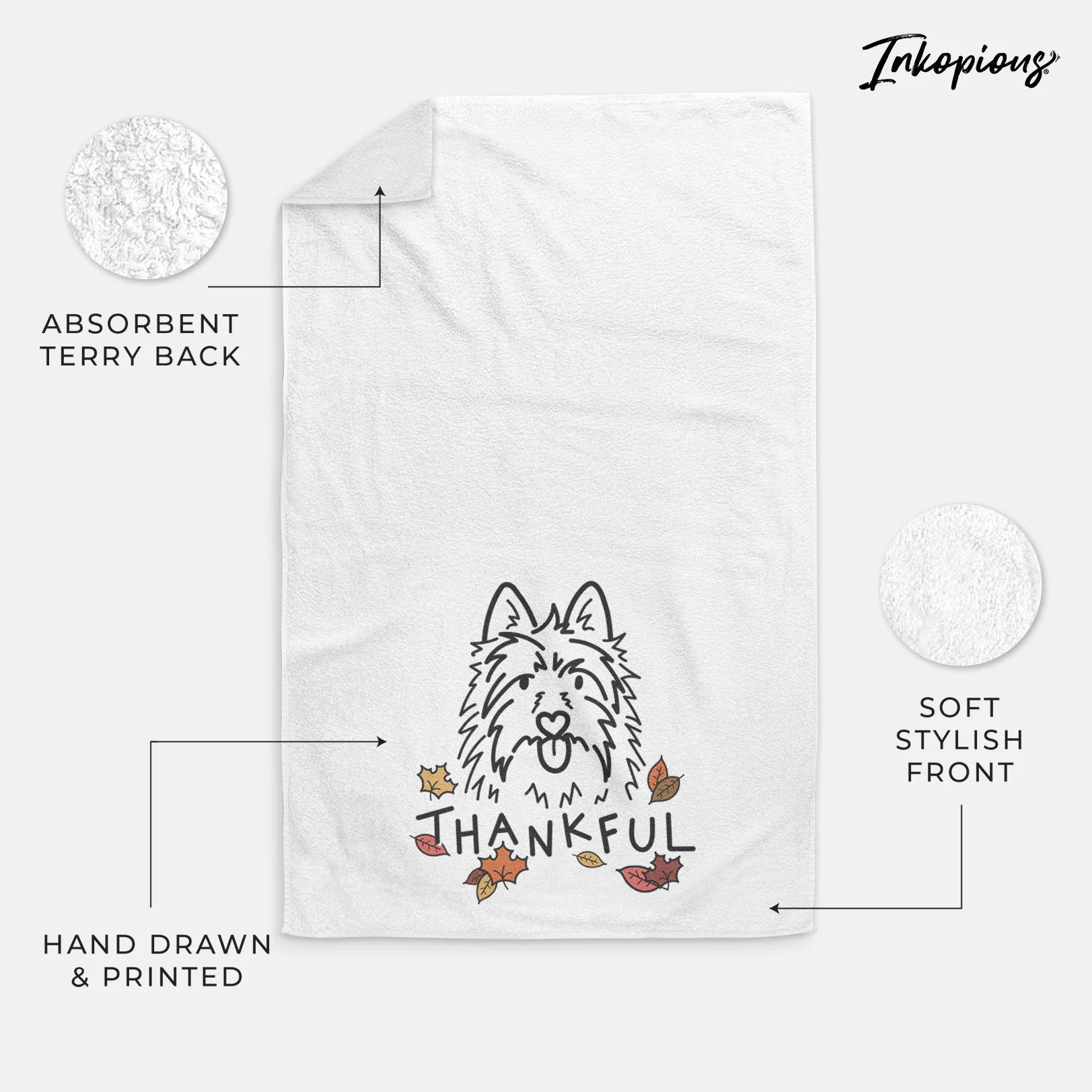 Thankful Australian Terrier - Digger - Decorative Hand Towel - Image 5