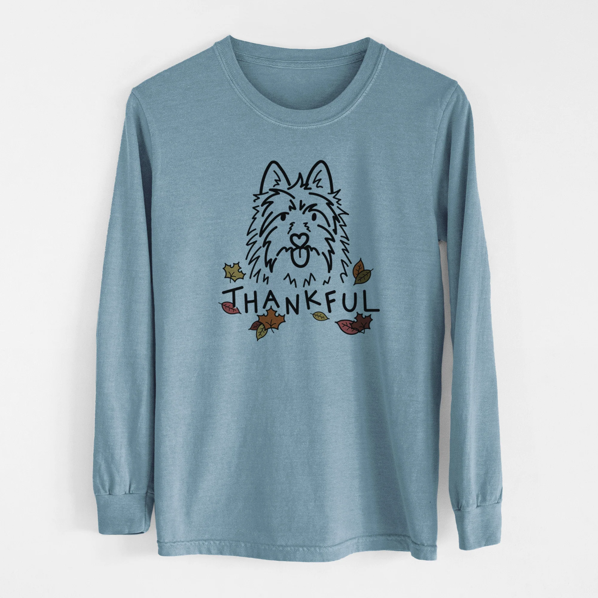 Thankful Australian Terrier - Digger - Men's Heavyweight 100% Cotton Long Sleeve - Image 8