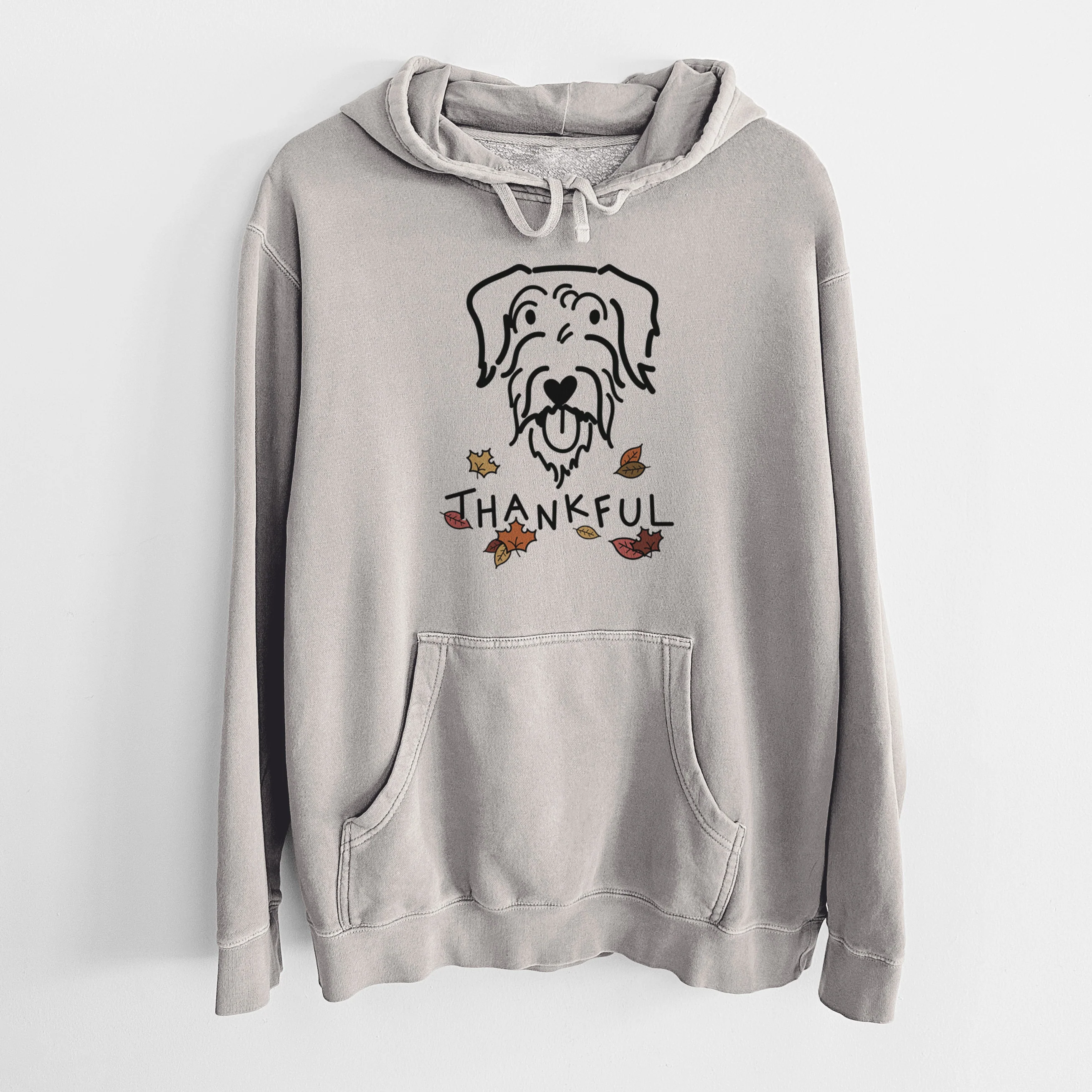 Thankful Doodle - Dug - Unisex Pigment Dyed Hoodie - Image 5