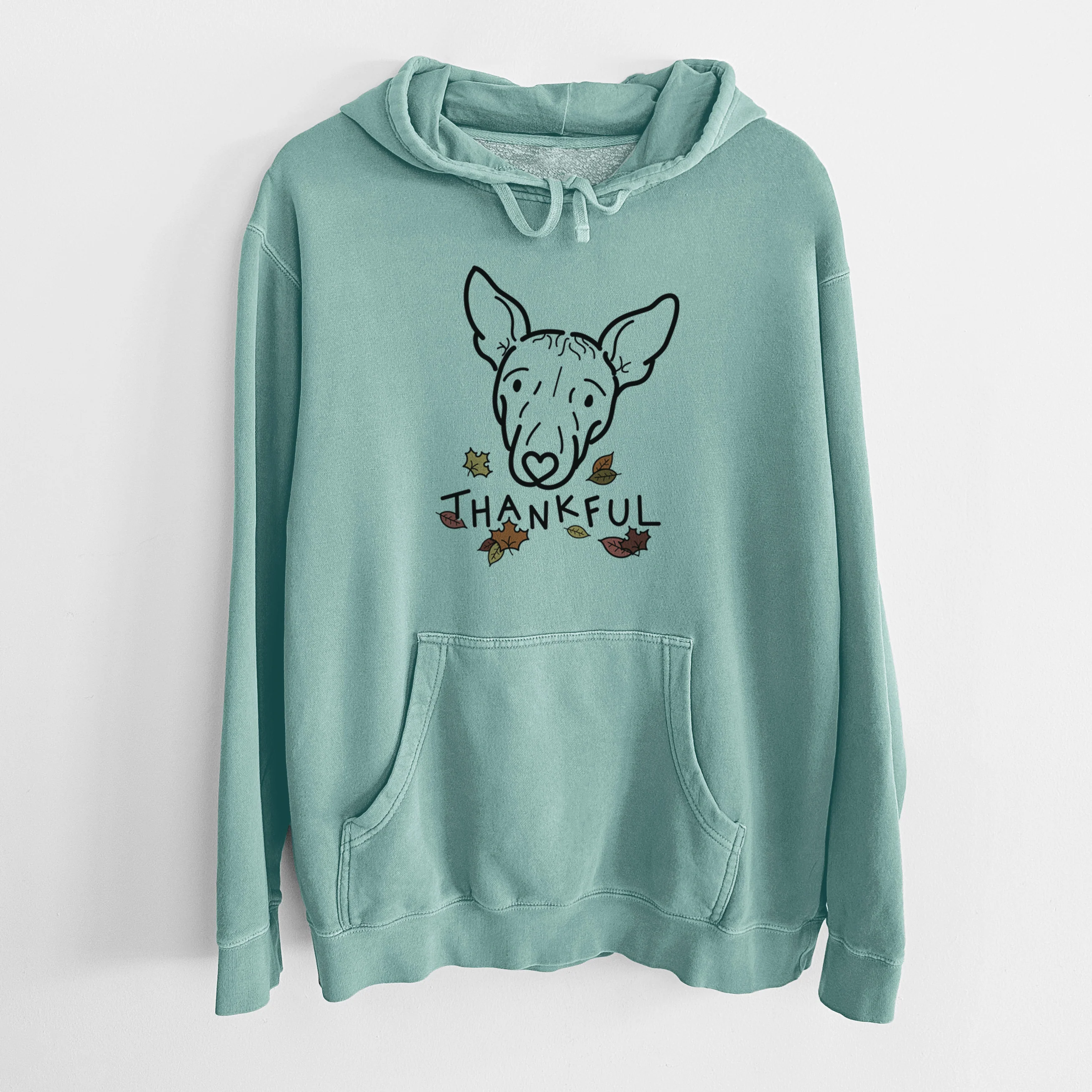 Thankful American Hairless Terrier - Georgia - Unisex Pigment Dyed Hoodie - Image 10