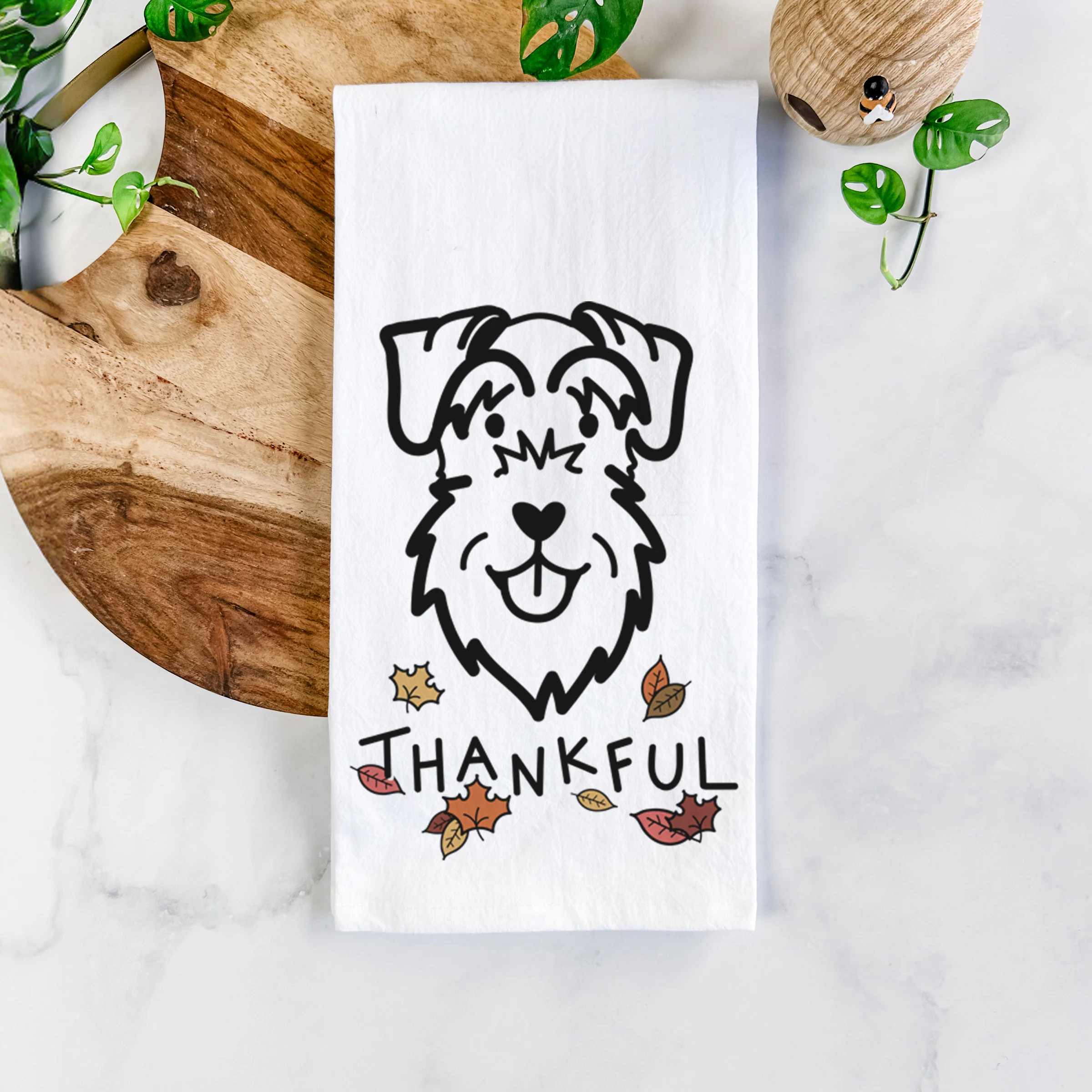 Thankful Schnauzer Natural Ears - Tea Towel - Image 5