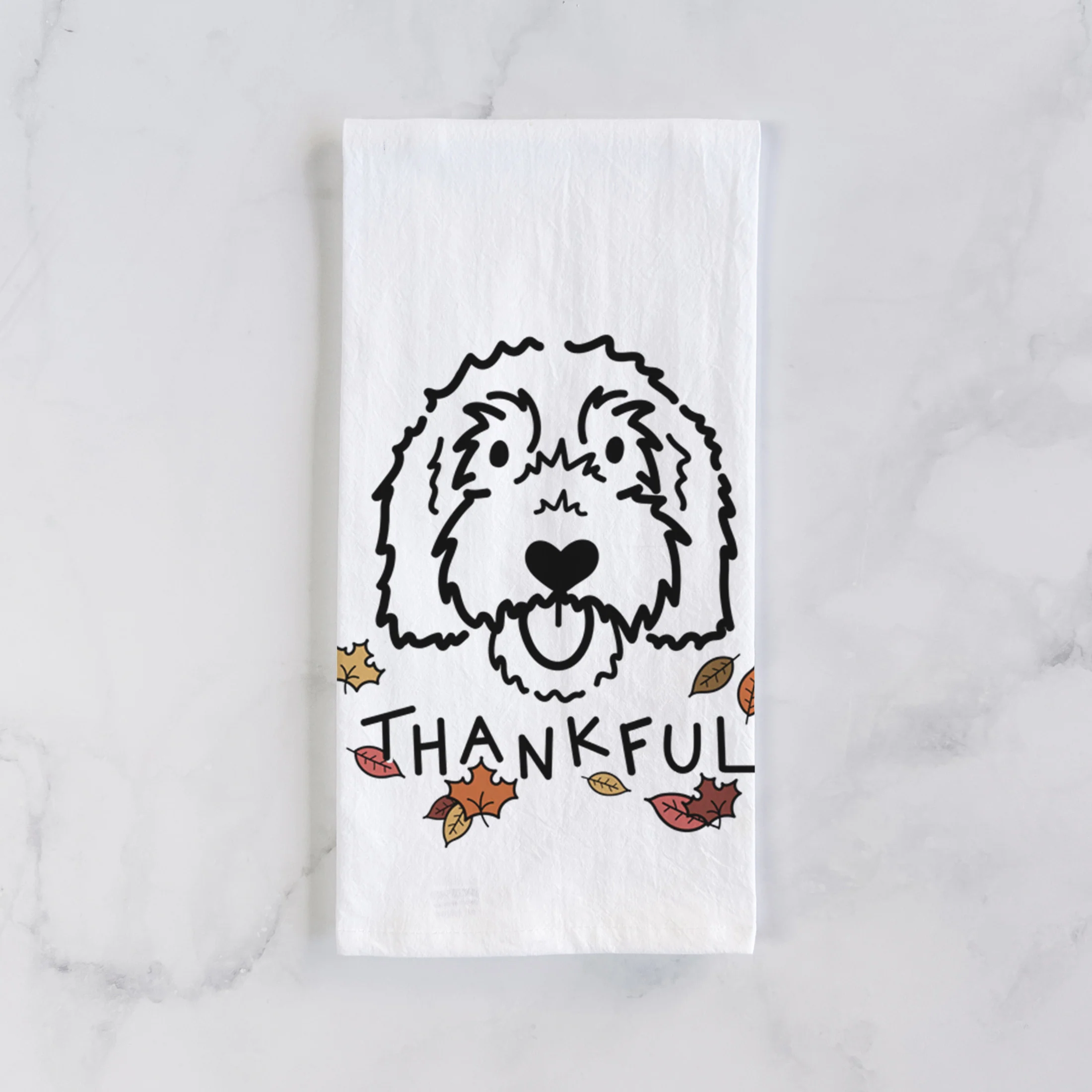 Thankful Goldendoodle - Gus - Tea Towel - Image 2