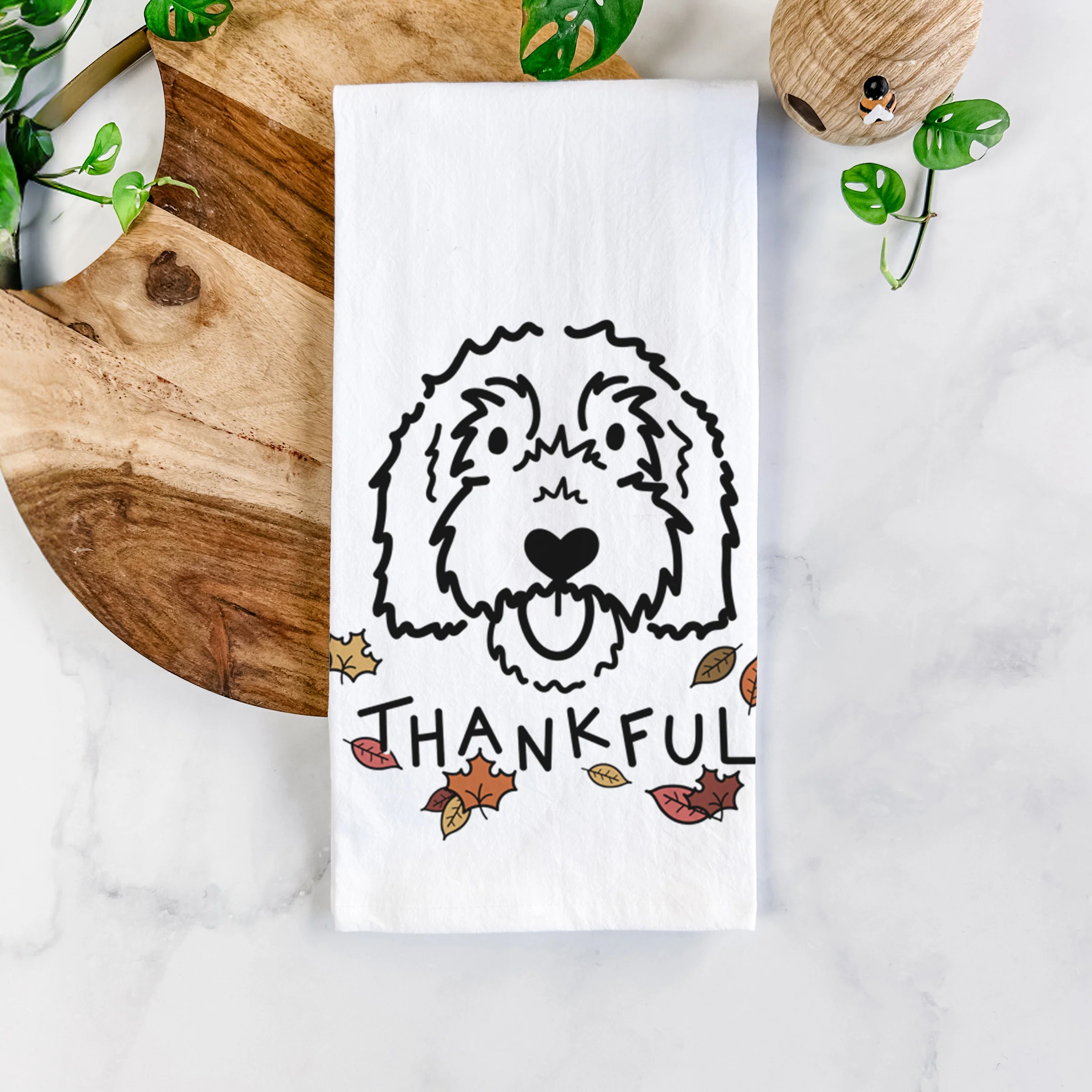 Thankful Goldendoodle - Gus - Tea Towel - Image 5