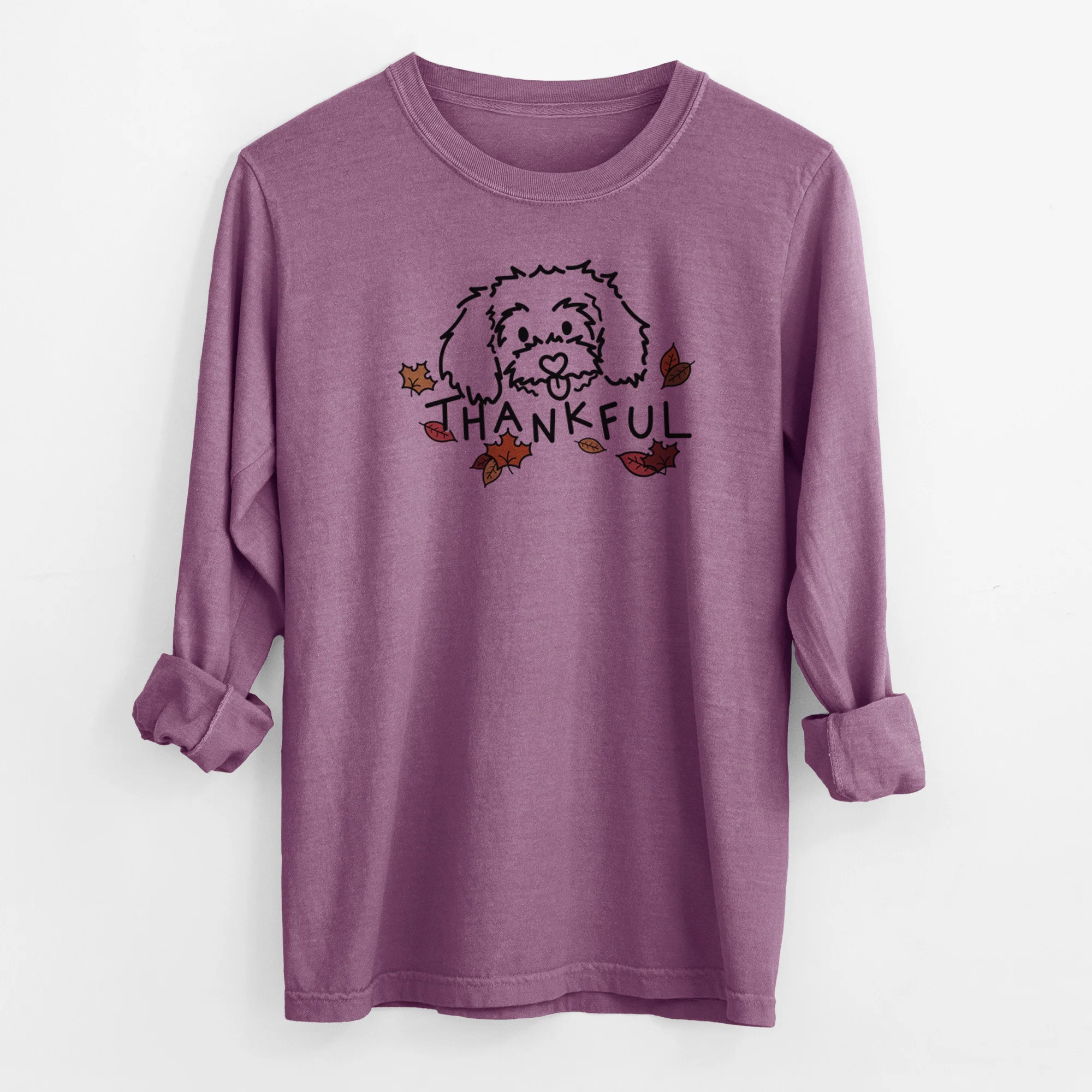 Thankful Maltipoo - Holly - Men's Heavyweight 100% Cotton Long Sleeve - Image 10