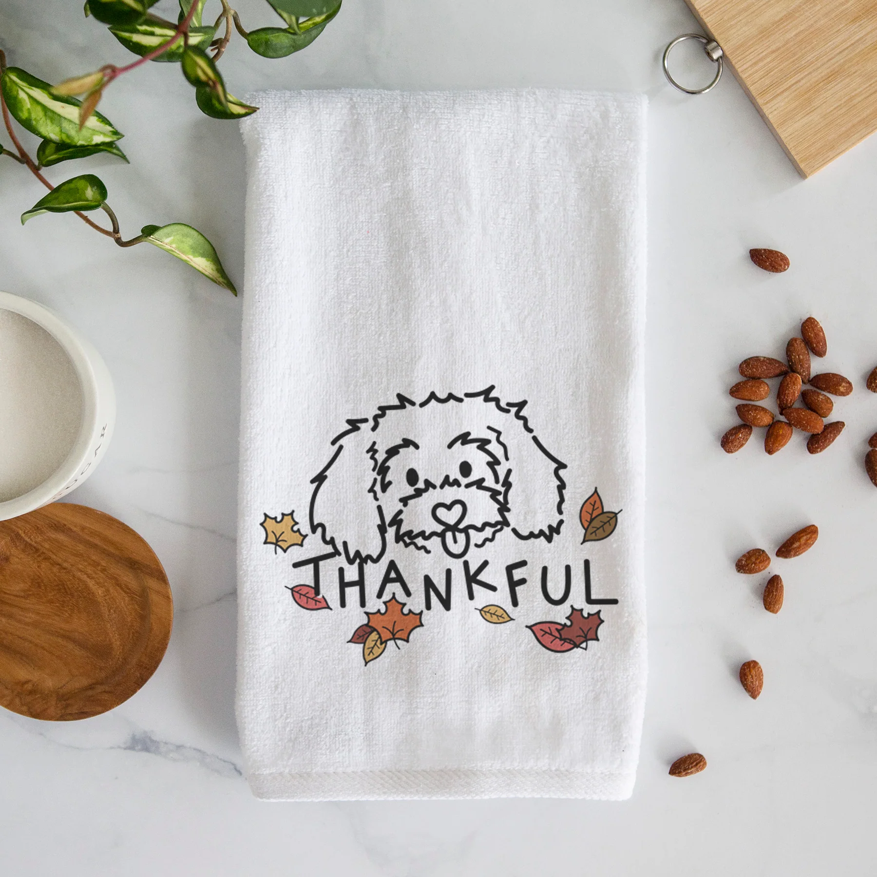 Thankful Maltipoo - Holly - Decorative Hand Towel - Image 3