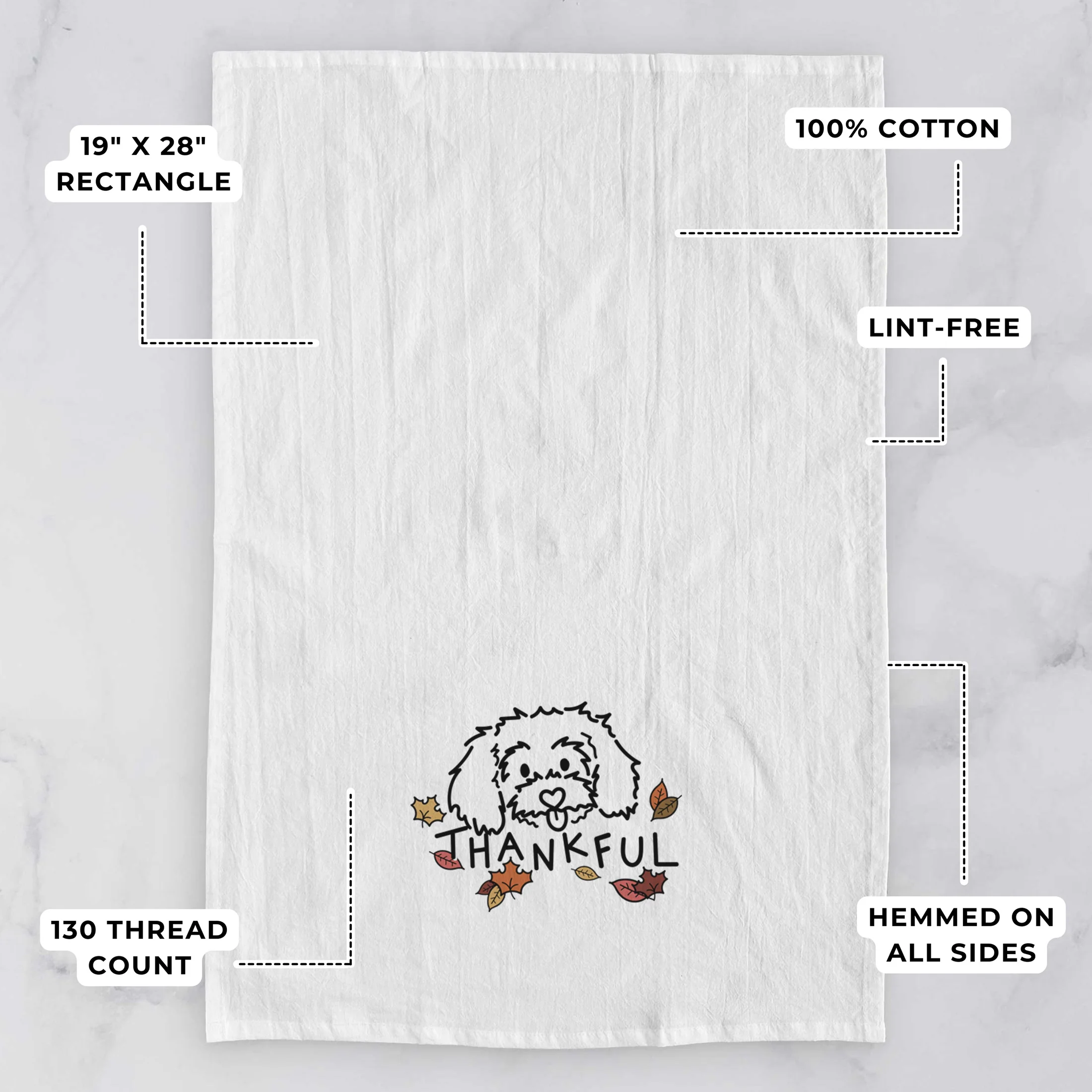 Thankful Maltipoo - Holly - Tea Towel - Image 3
