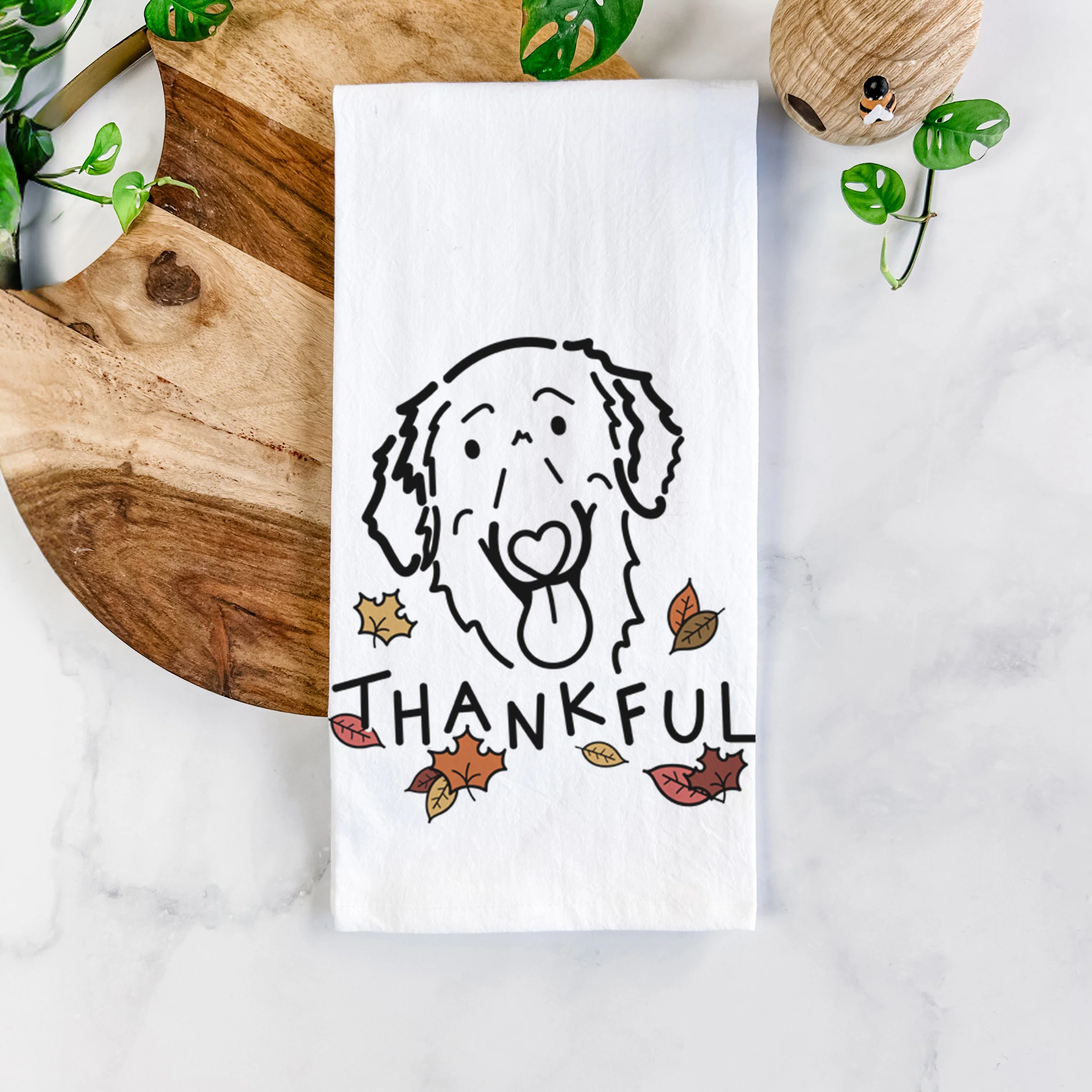 Thankful Flat-Coated Retriever - Jack - Tea Towel - Image 5
