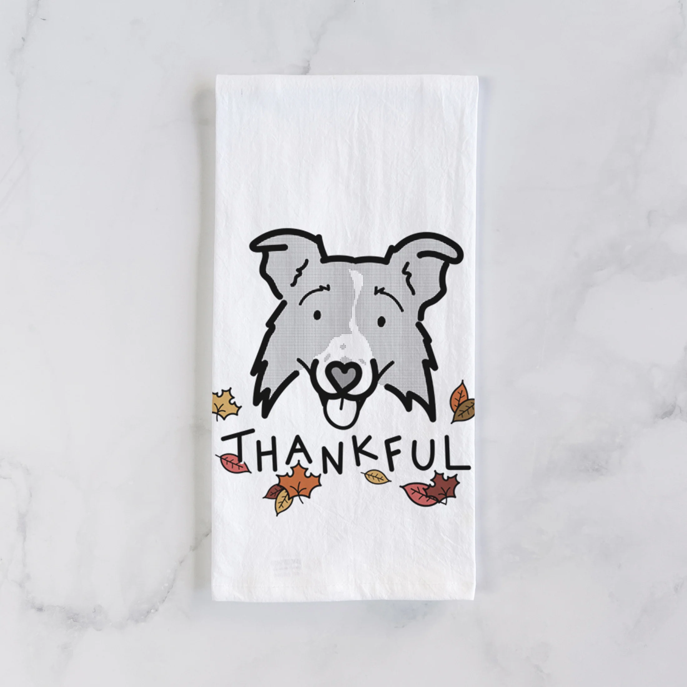 Thankful Border Collie 2.0 - Jam - Tea Towel - Image 2
