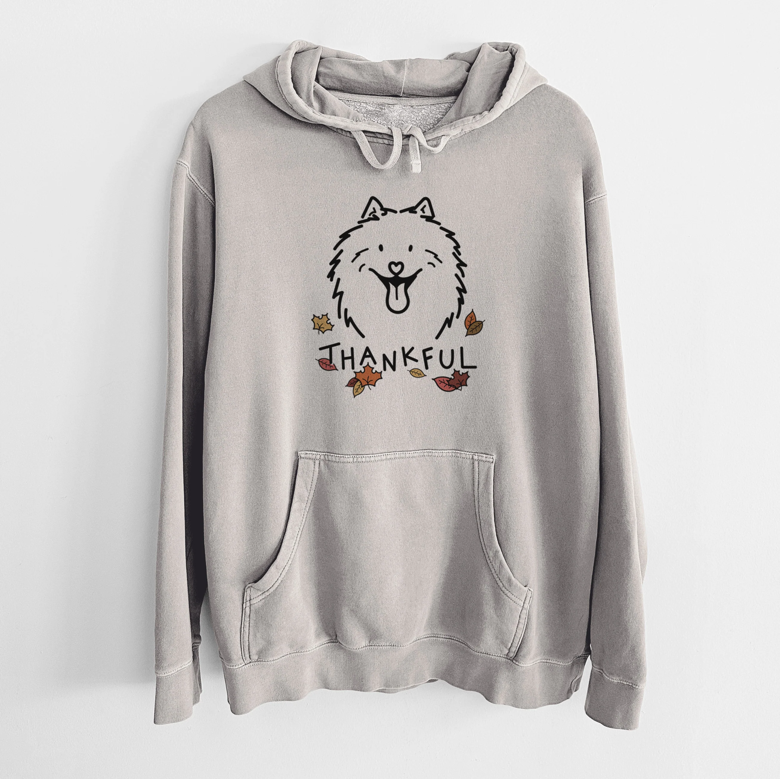Thankful Samoyed - Johnny - Unisex Pigment Dyed Hoodie - Image 5