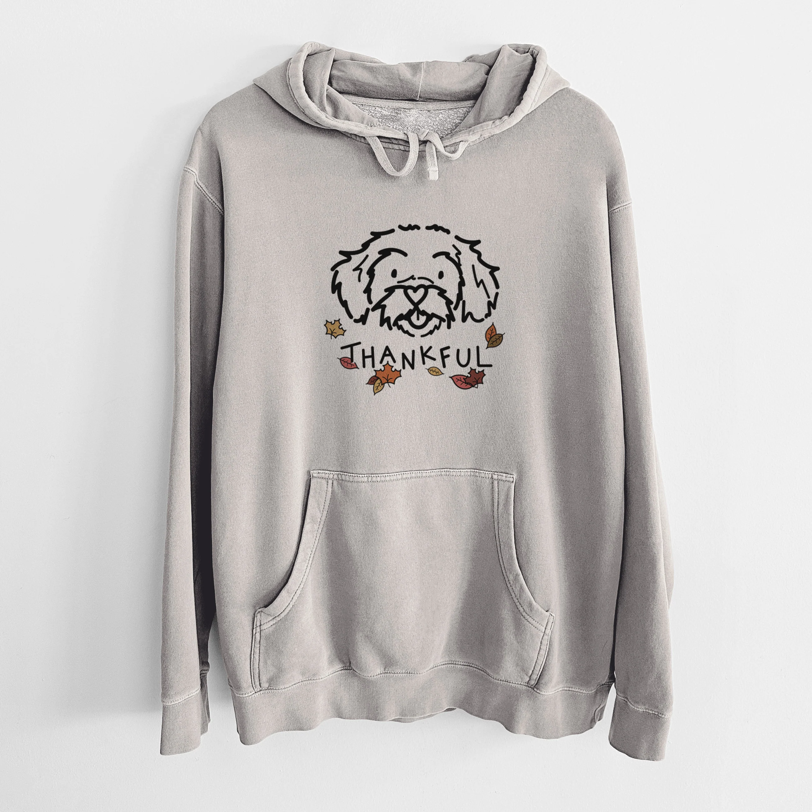 Thankful Peekapoo - Jo Jo - Unisex Pigment Dyed Hoodie - Image 5