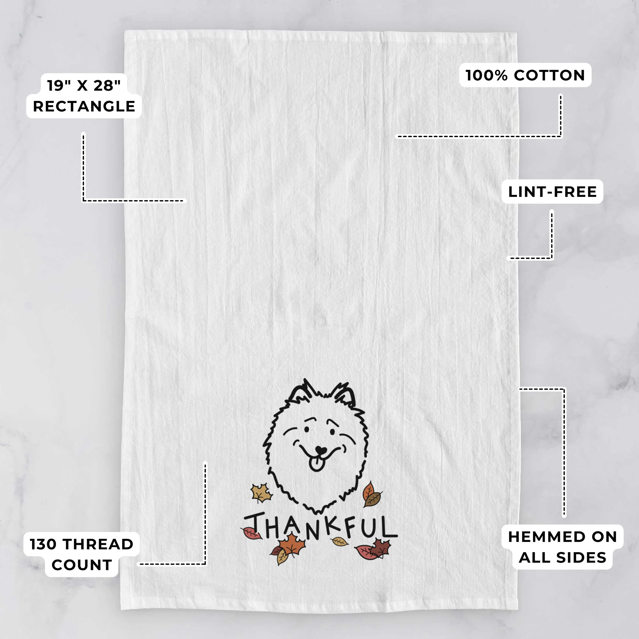 Thankful Keeshond - Tea Towel - Image 3