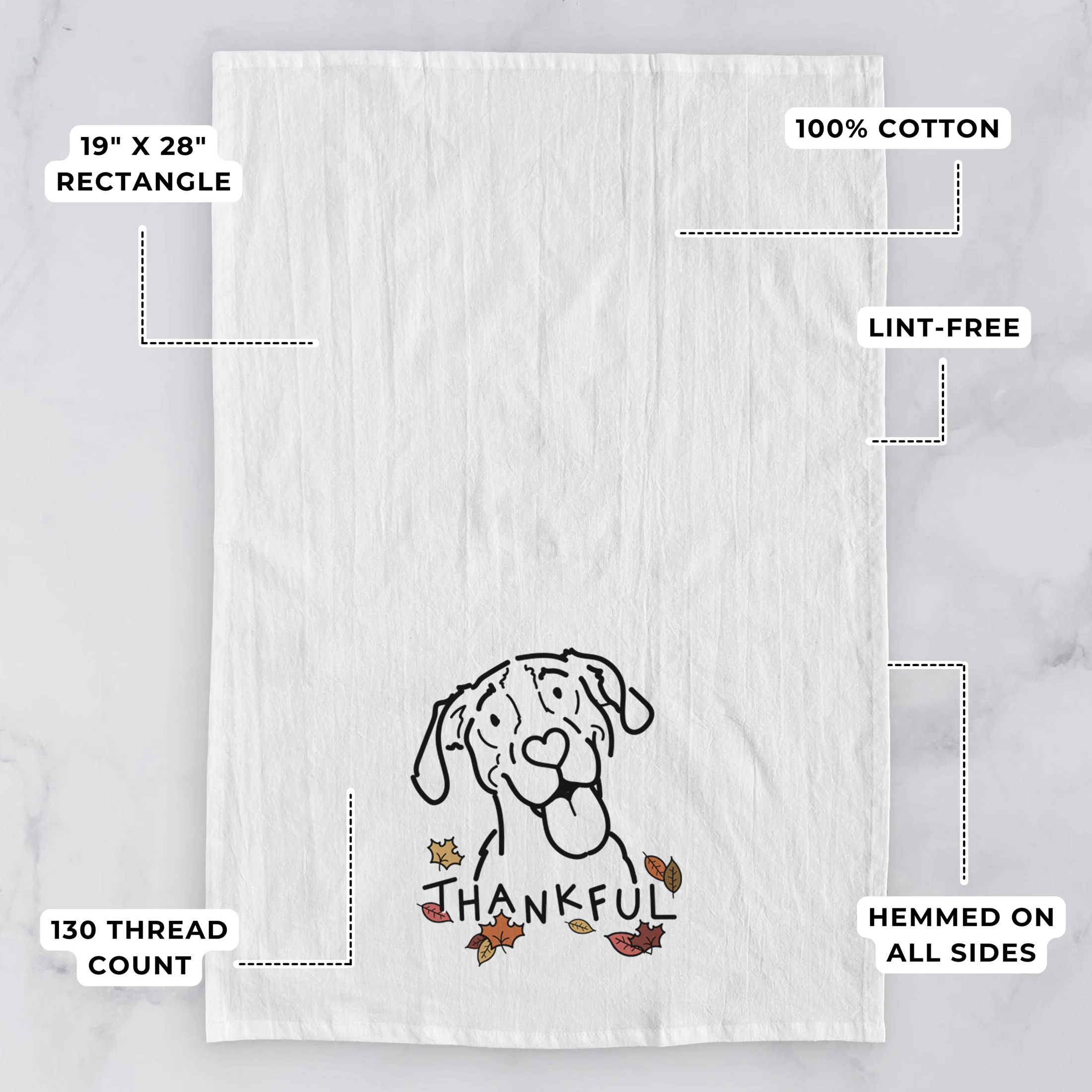Thankful Treeing Walker Coonhound - Kimble - Tea Towel - Image 3