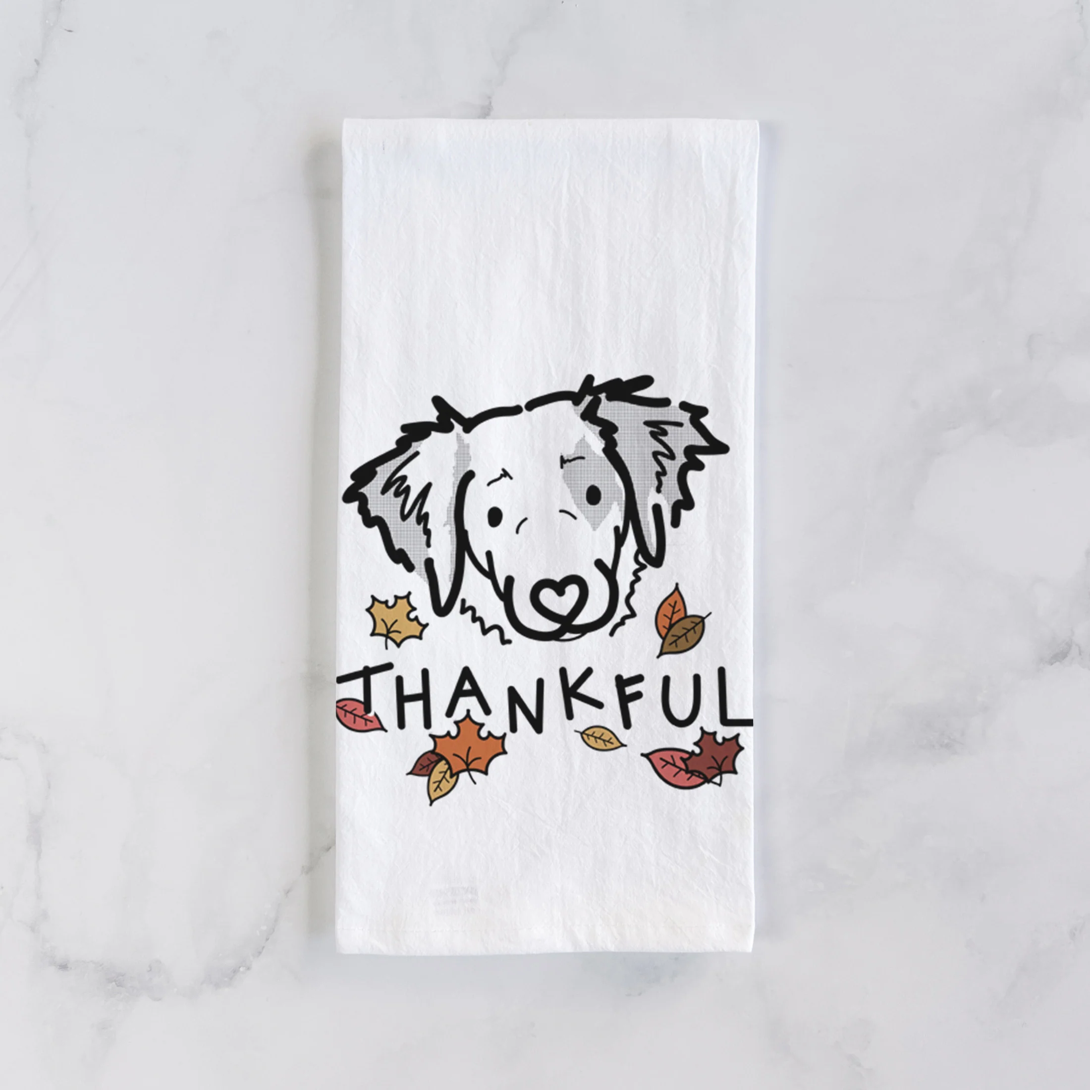 Thankful Brittany Spaniel - Kiva - Tea Towel - Image 2