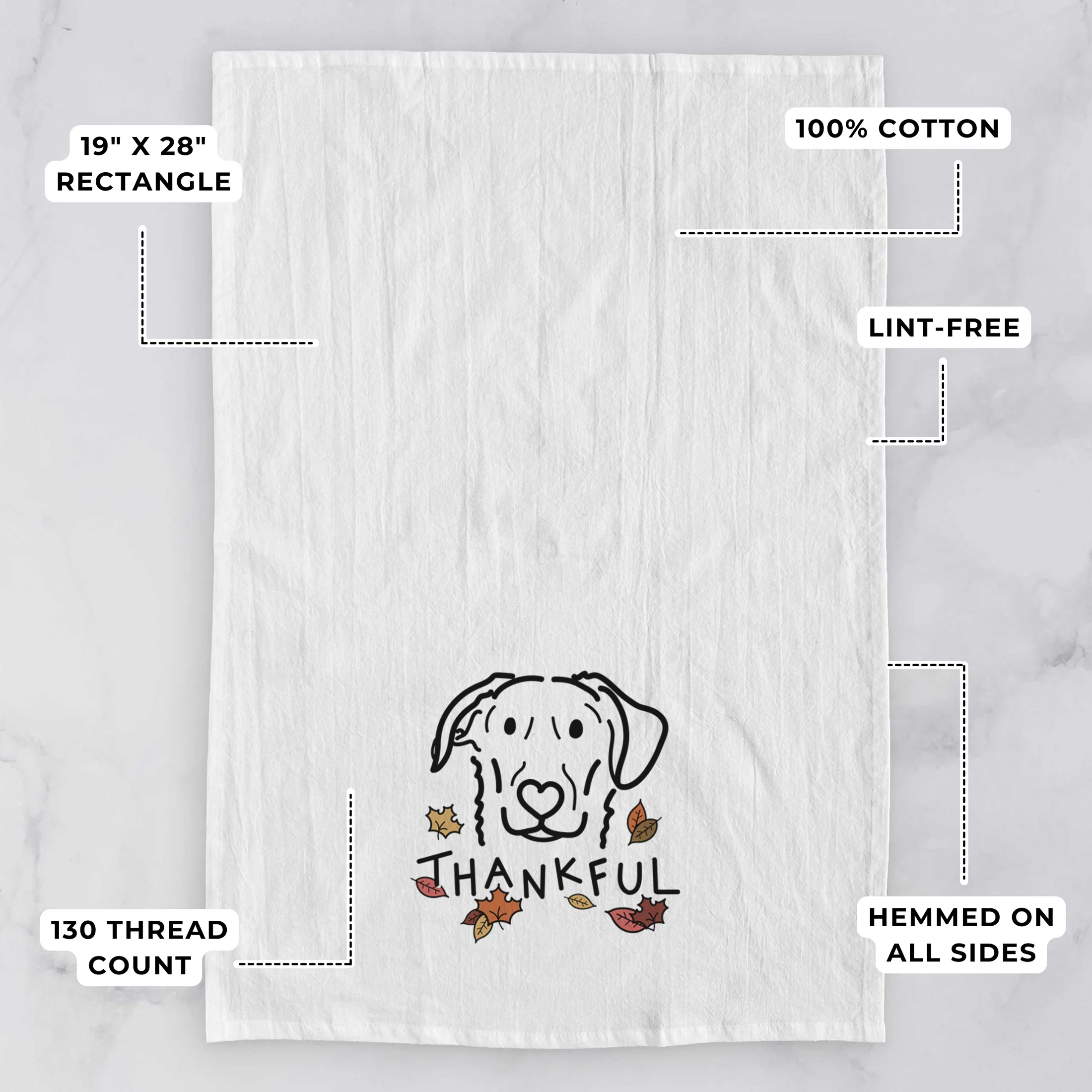 Thankful German Shepherd Mix - Morrison - Tea Towel - Image 3