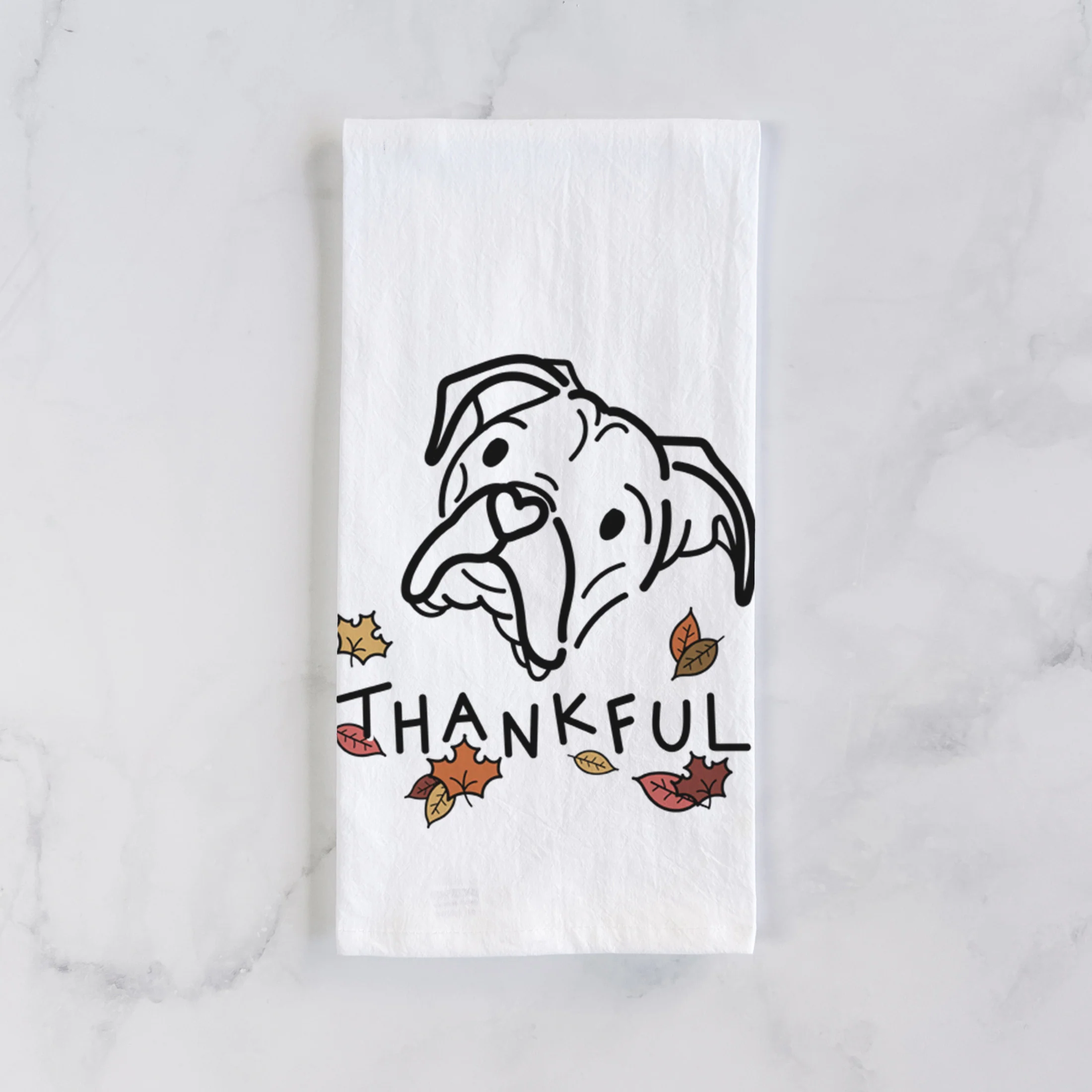 Thankful Boxer - Noodle - Tea Towel - Image 2
