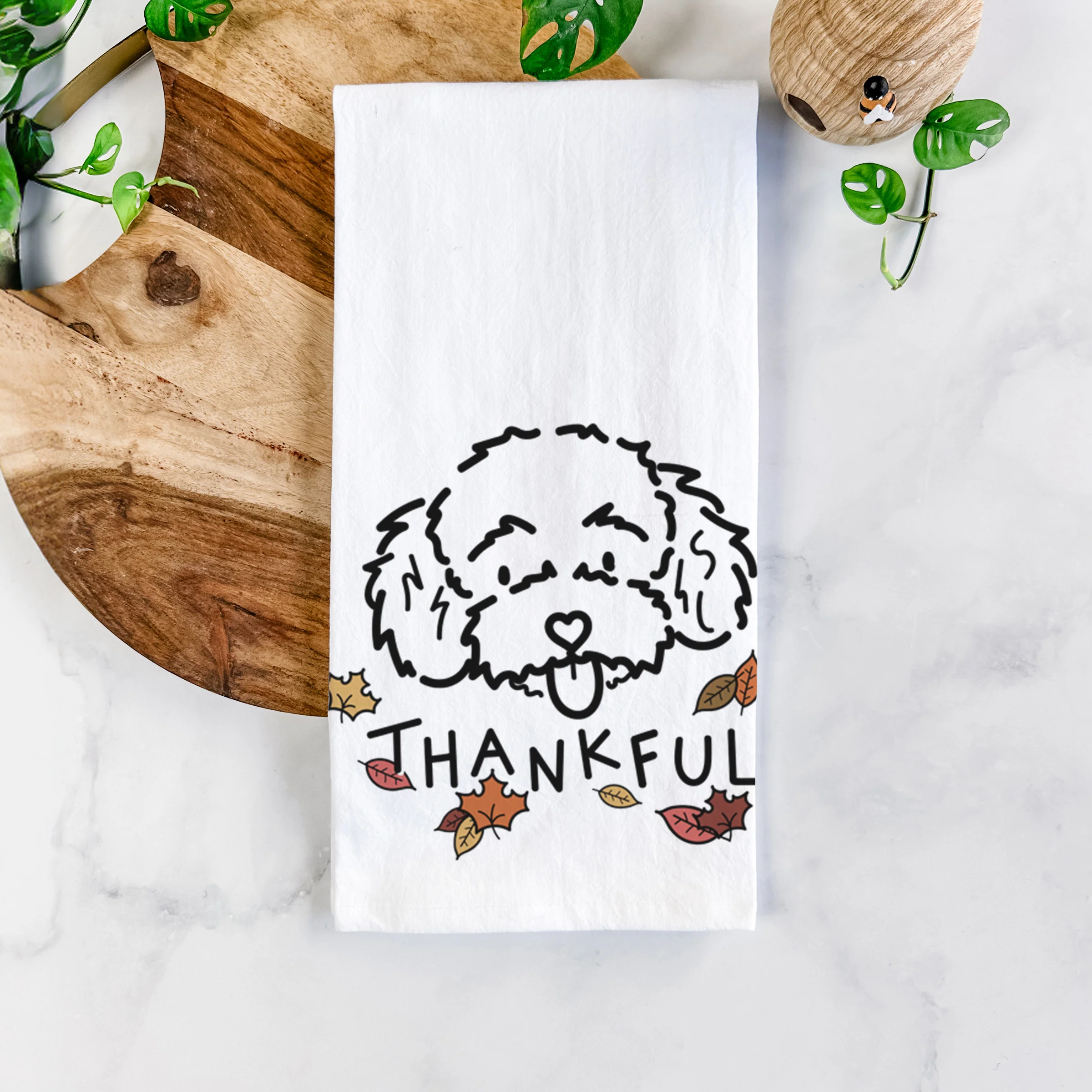 Thankful Toy Poodle - Ricci - Tea Towel - Image 5