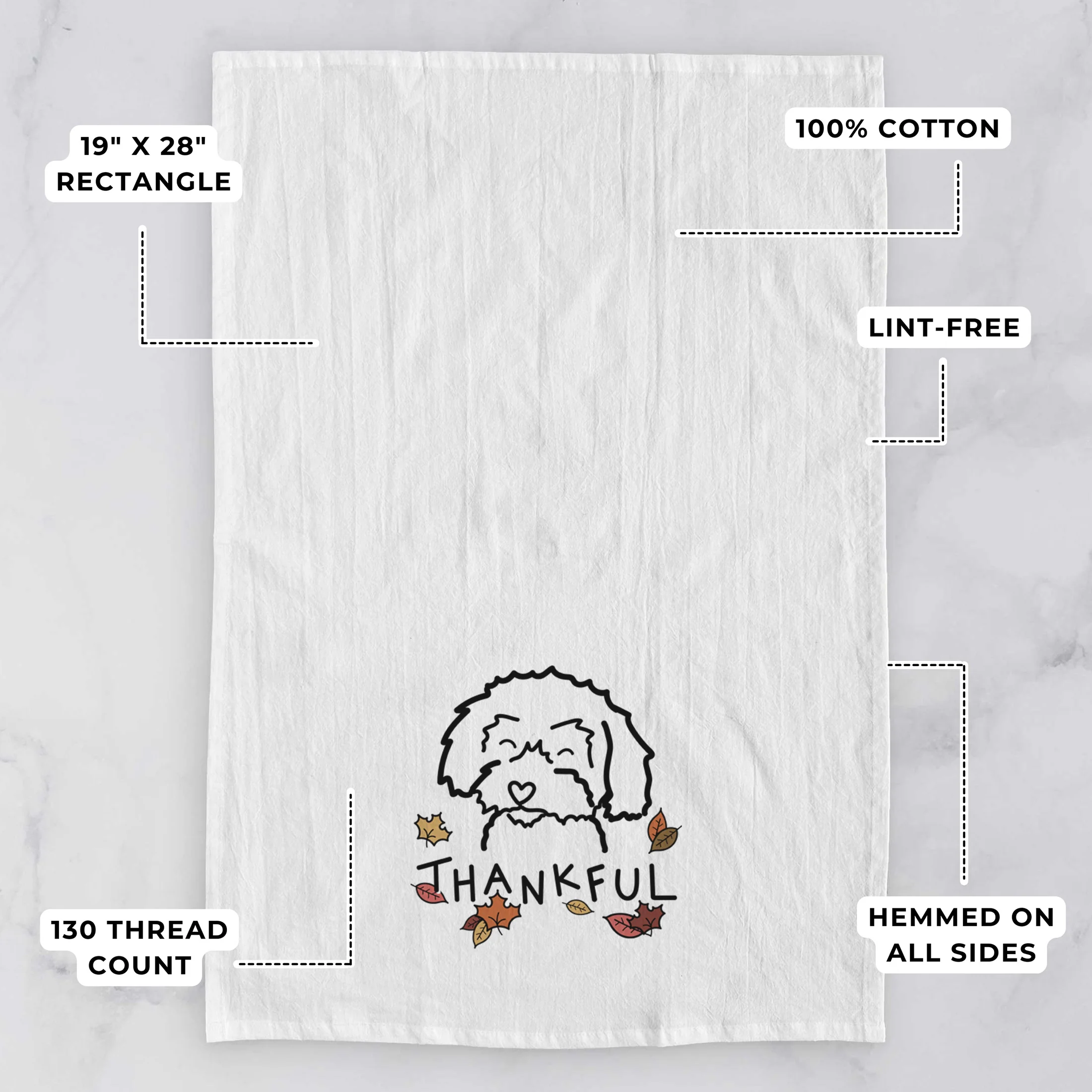 Thankful Schnoodle - Tea Towel - Image 3