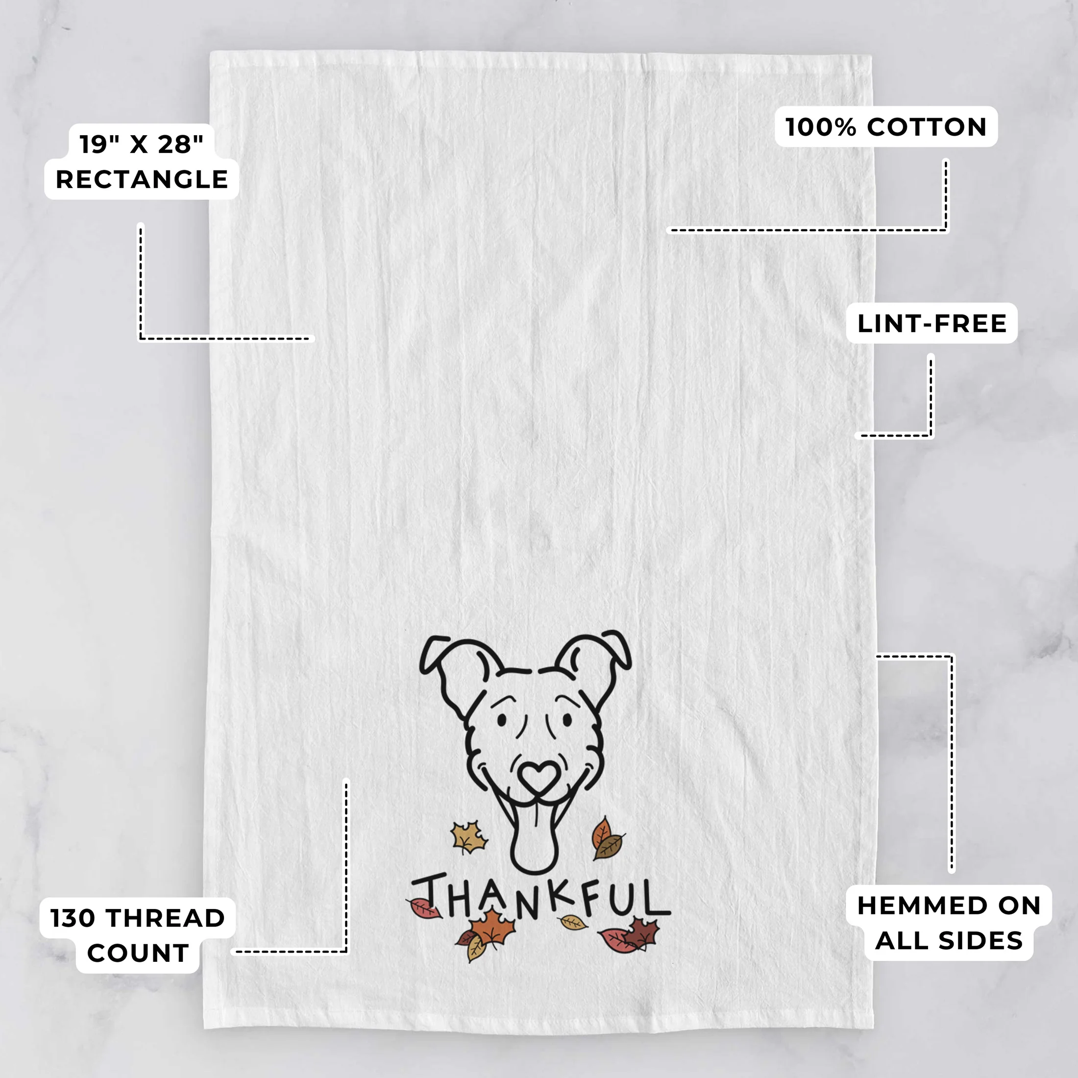Thankful Vizsla Mix - Tegan - Tea Towel - Image 3
