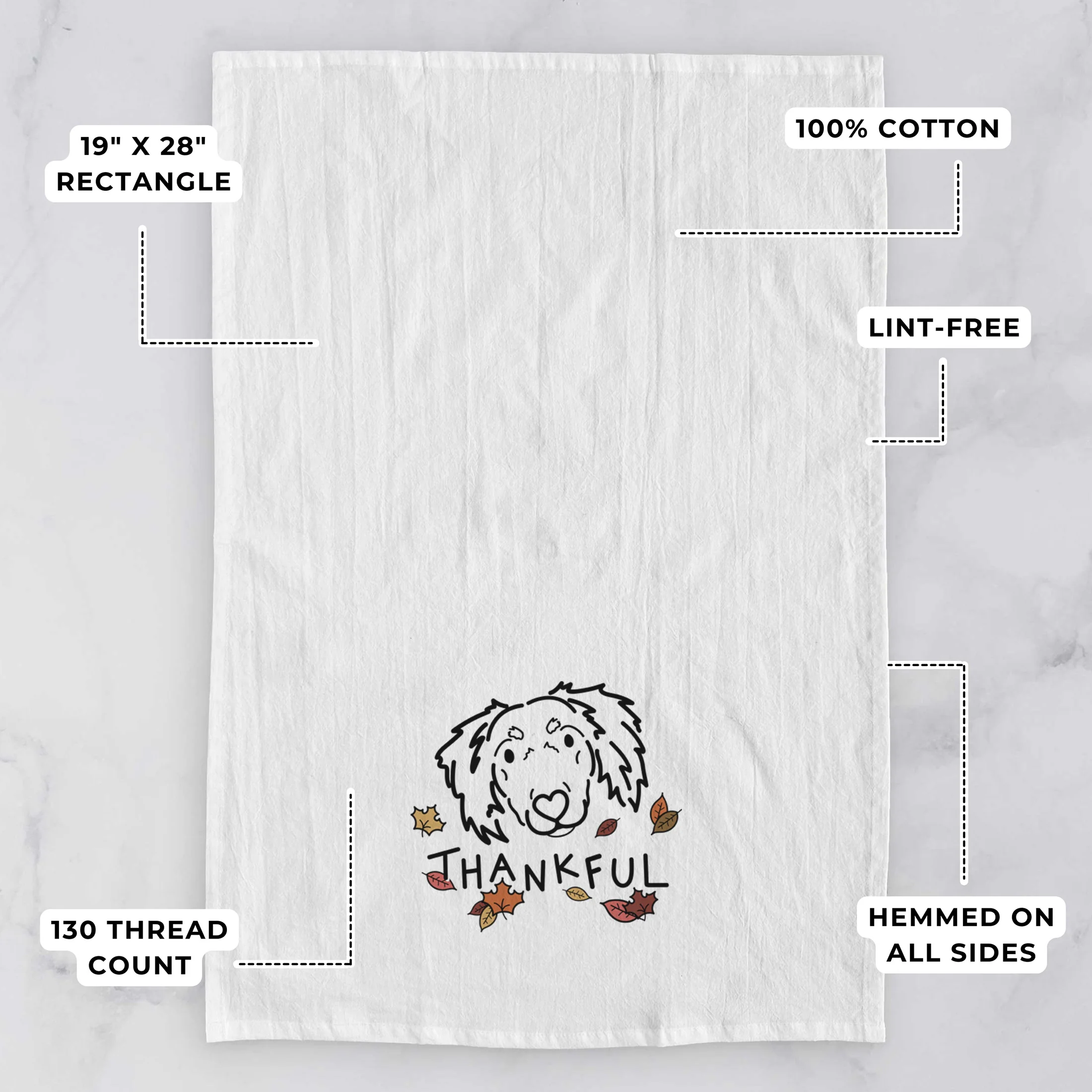 Thankful Dachshund Mix - Tilly - Tea Towel - Image 3
