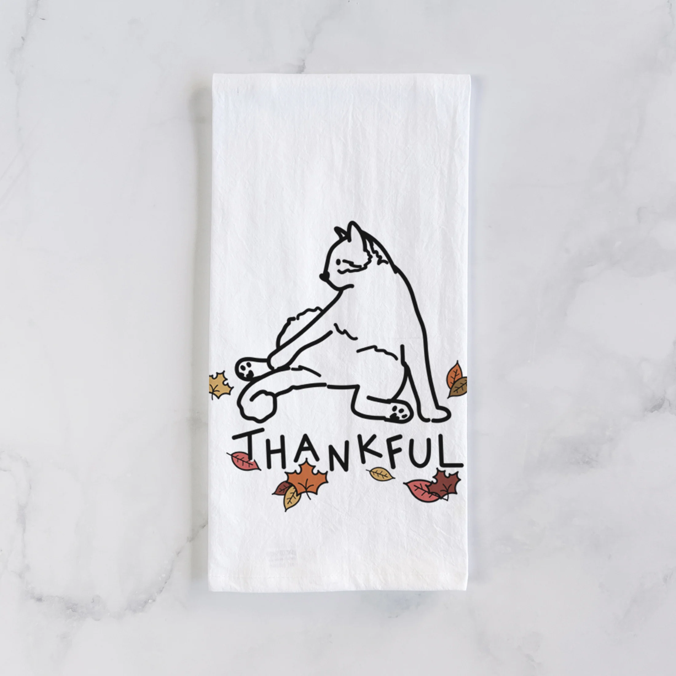 Thankful Cat - Tom - Tea Towel - Image 2
